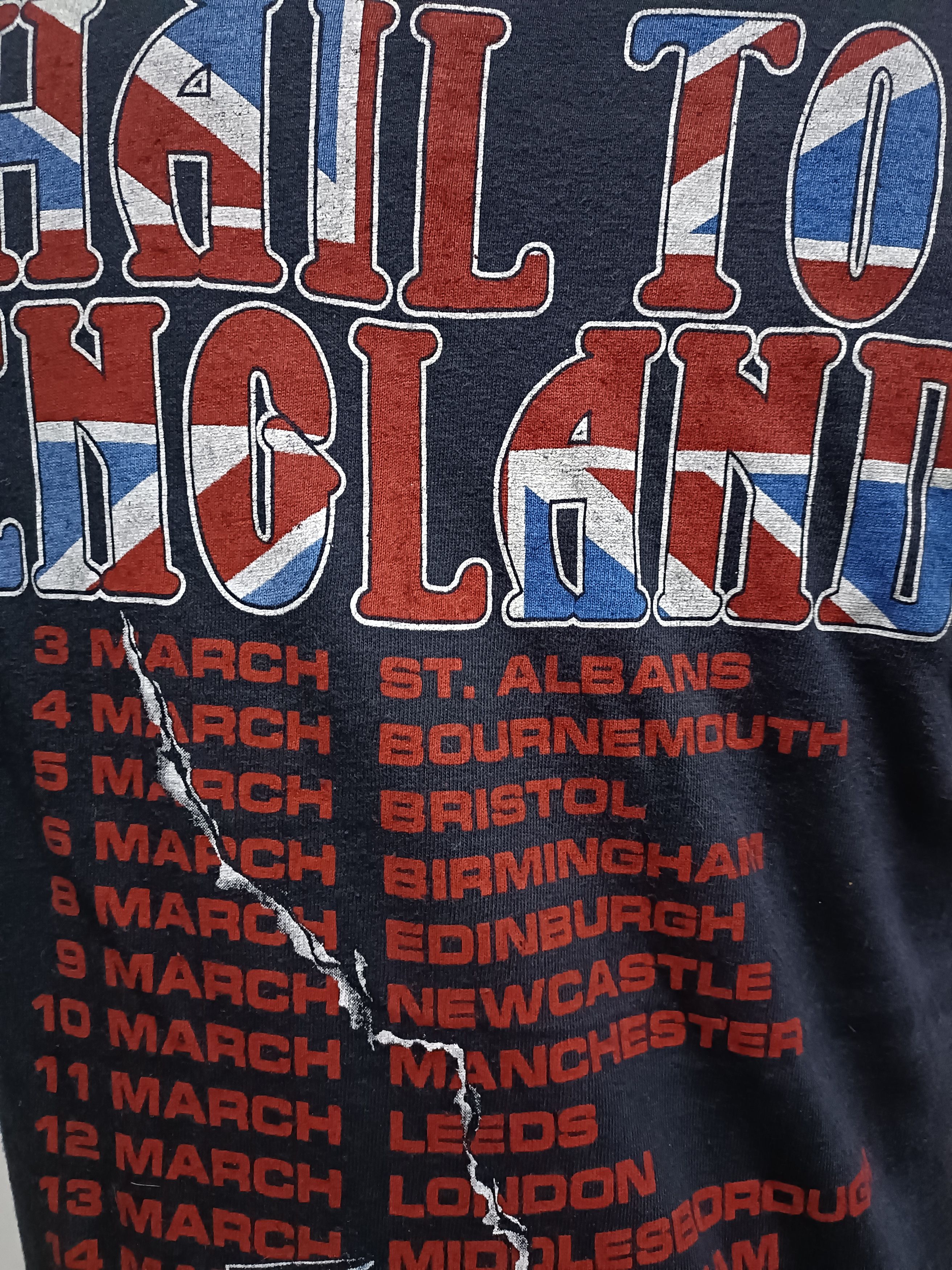 Vintage Vintage Manowar Hail To England 1984Tour T Shirt Size US L / EU 52-54 / 3 - 5 Thumbnail