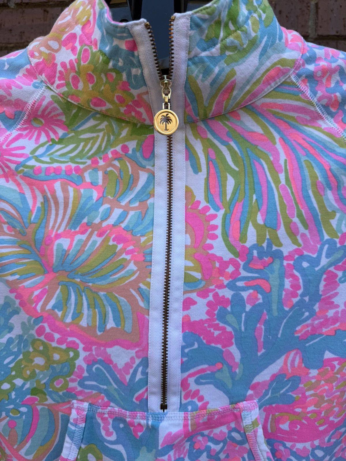 Lilly Pulitzer Lilly Pulitzer Skipper Popover Jacket Top Lovers Coral Size XXS / US 00 / IT 34 - 3 Thumbnail