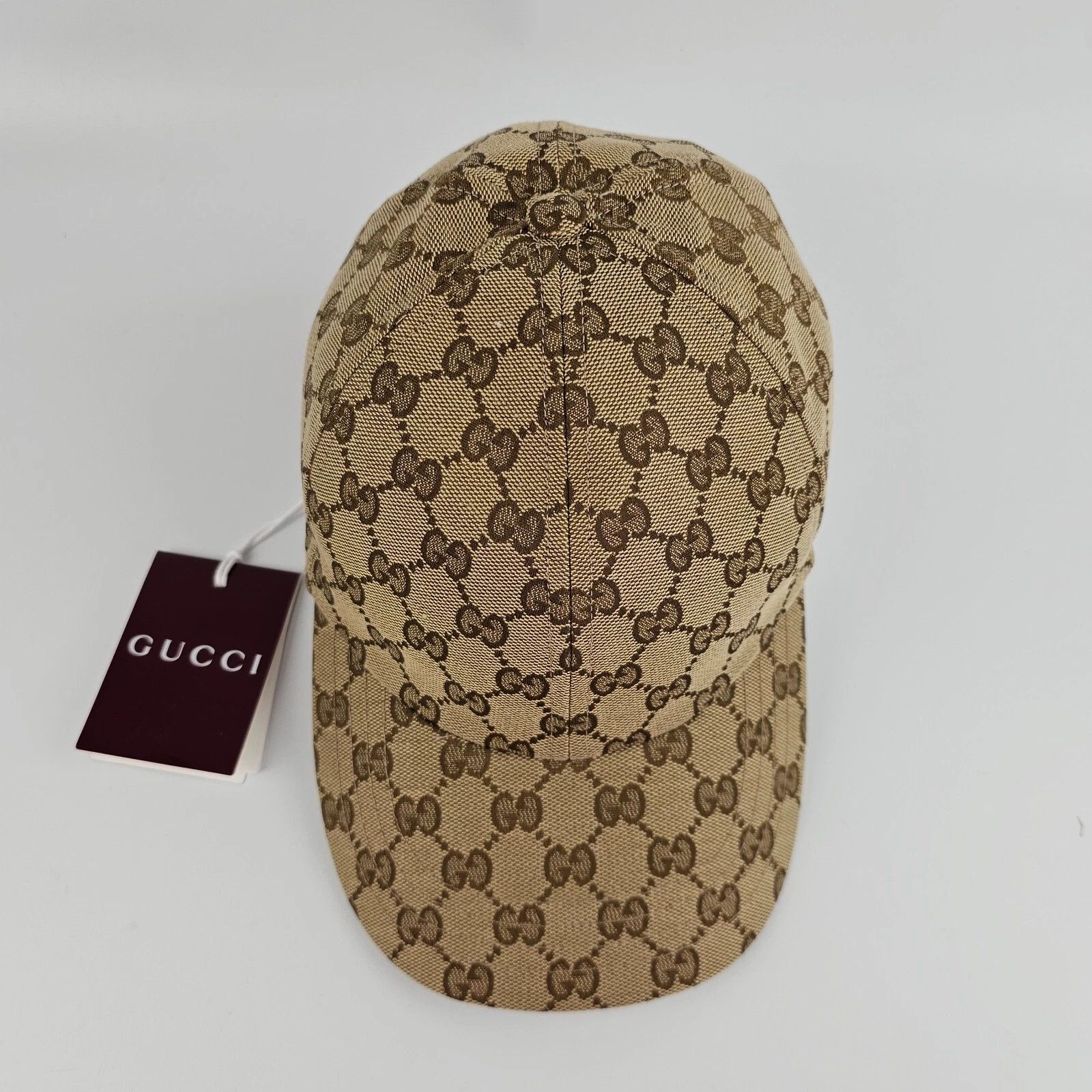 Gucci GUCCI Camel & Dk Brown GG Canvas Baseball Hat New Auth Size ONE SIZE - 4 Thumbnail