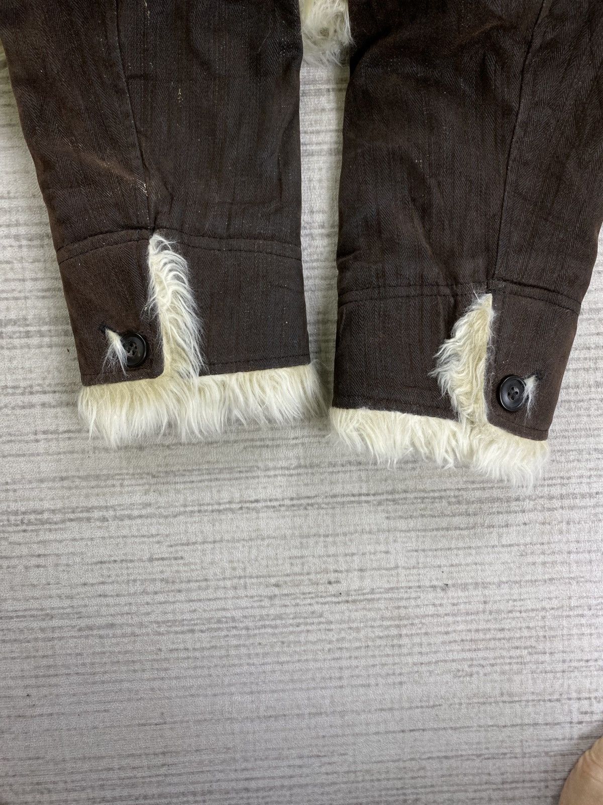Le Grande Bleu (L.G.B.) × Nicole Club × Vintage Vintage Monsieur Nicole Corduroy Sherpa Coat Jacket Size US M / EU 48-50 / 2 - 10 Thumbnail