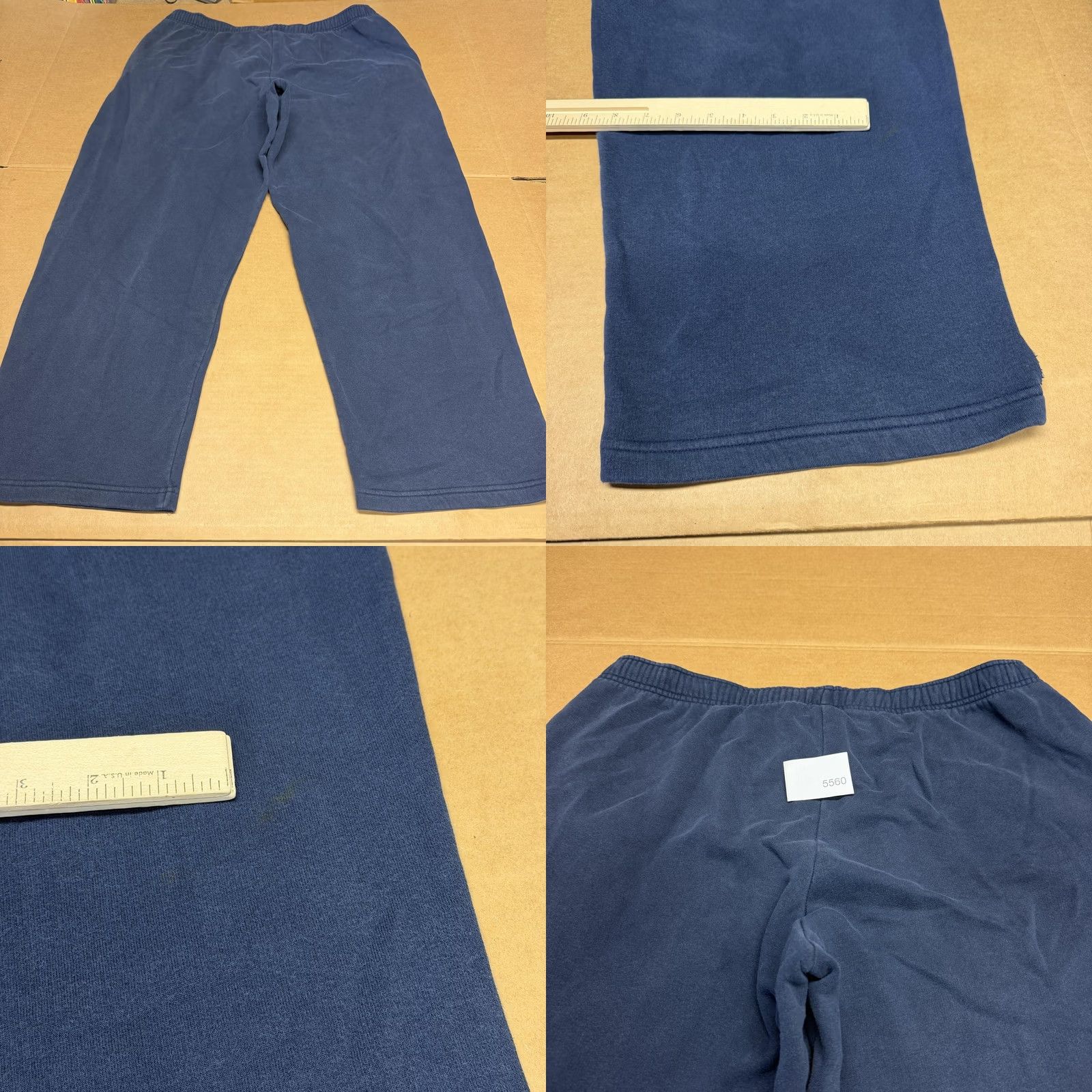 Nike Nike Mens 2XL Blue Fleece Sweatpants Elastic Waist Pockets Straight Leg Size US 39 - 10 Thumbnail