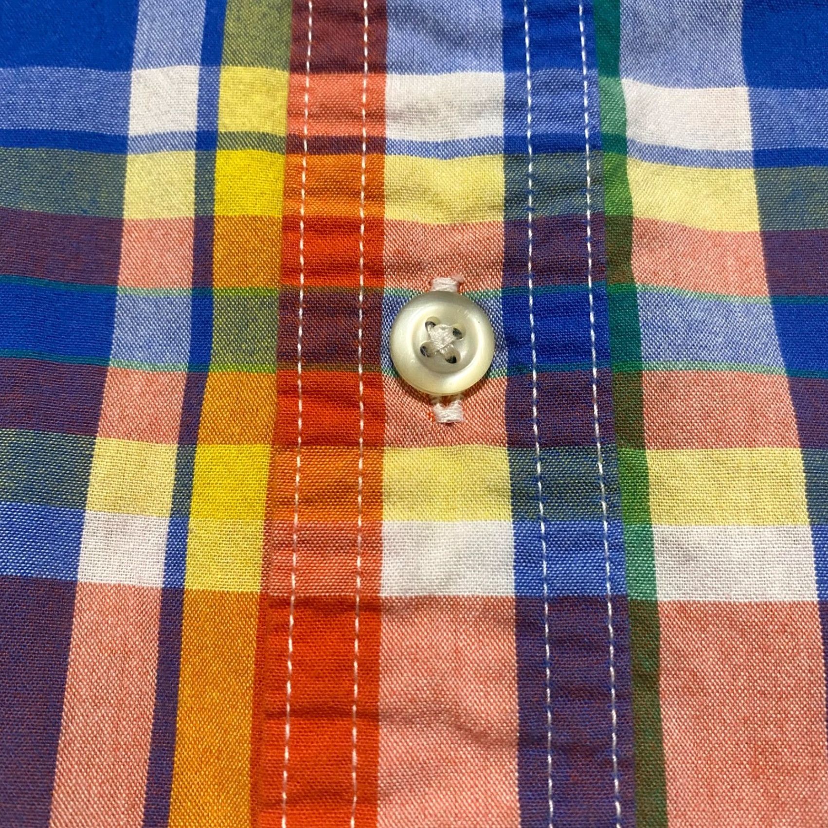 Chaps Chaps Ralph Lauren Mens XL Button-Down Shirt Multicolor Plaid Short Sleeve, Casual, Travel, Business, Cotton Polyester, Easy Care, Regular Fit Size US XL / EU 56 / 4 - 4 Thumbnail