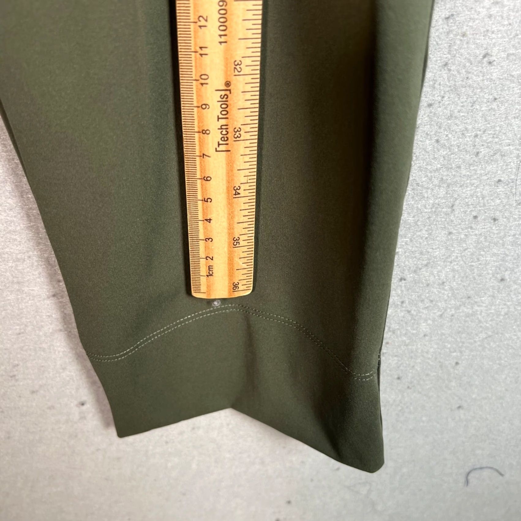 Vintage Aday Pants Womens Large Green Elastic Waist Tapered Leg Ankle Inseam 29 in Nylon Elastane Plus Pleated Rise High Casual Size 36" / US 14 / IT 50 - 5 Thumbnail