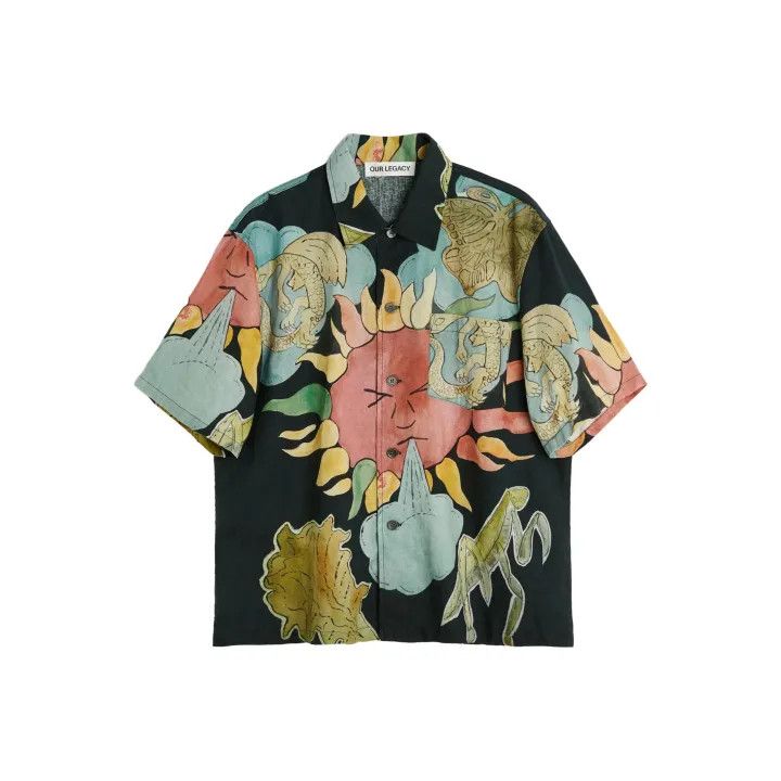 Our Legacy Our Legacy Sunflower Print Short Sleeve Shirt 0079 Size US M / EU 48-50 / 2 - 1 Thumbnail