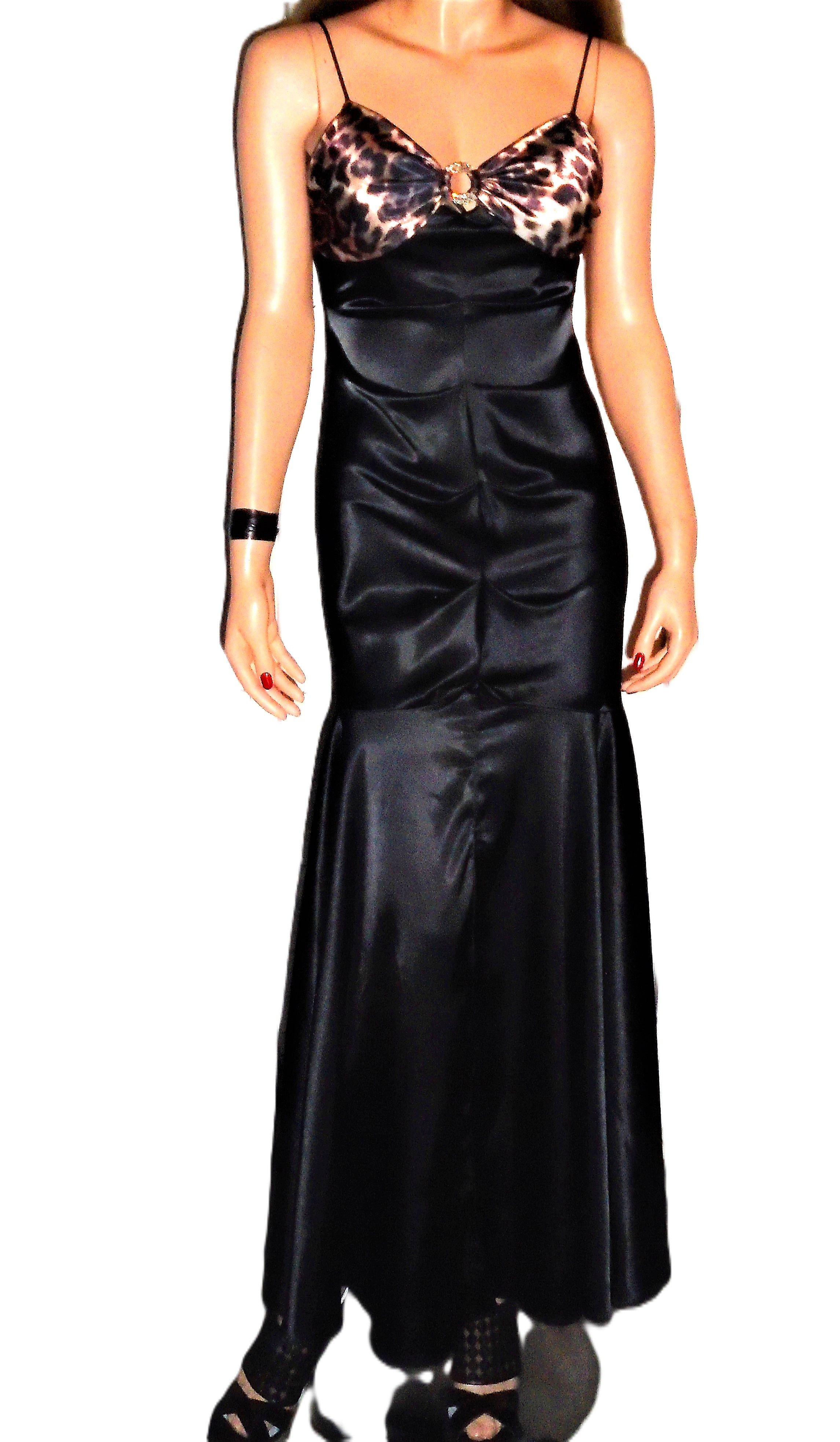 Other Cache Animal Print Black Maxi Dress 8 Size M / US 6-8 / IT 42-44 - 3 Thumbnail