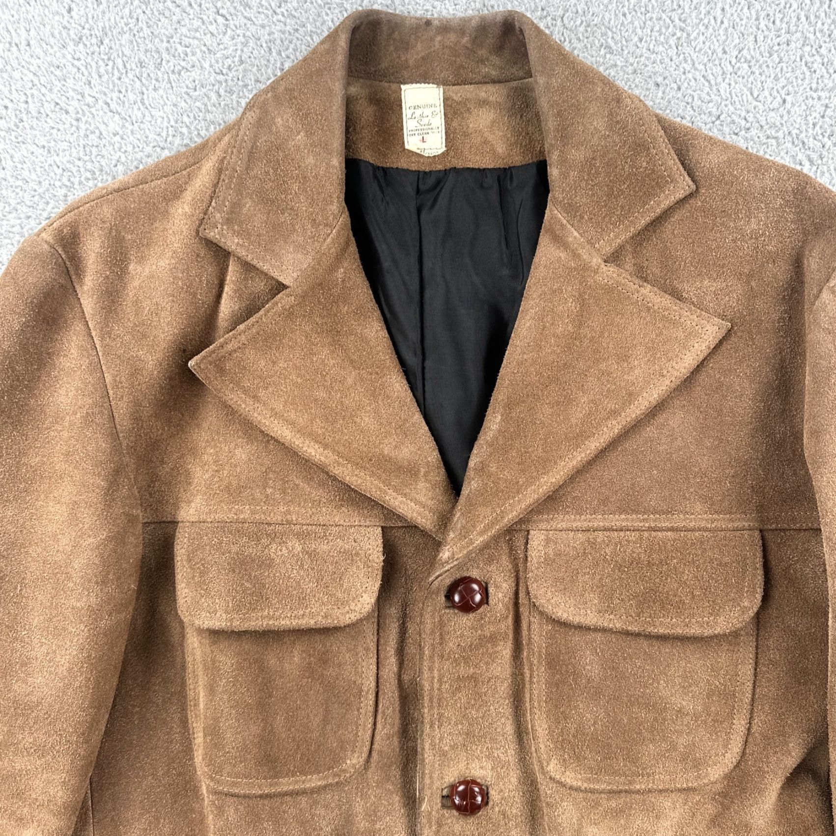 Vintage VINTAGE Leather & Suede Jacket Western Wear Heavy Duty Cowboy Brown L Mens 1970s Rockabilly Size US L / EU 52-54 / 3 - 5 Thumbnail
