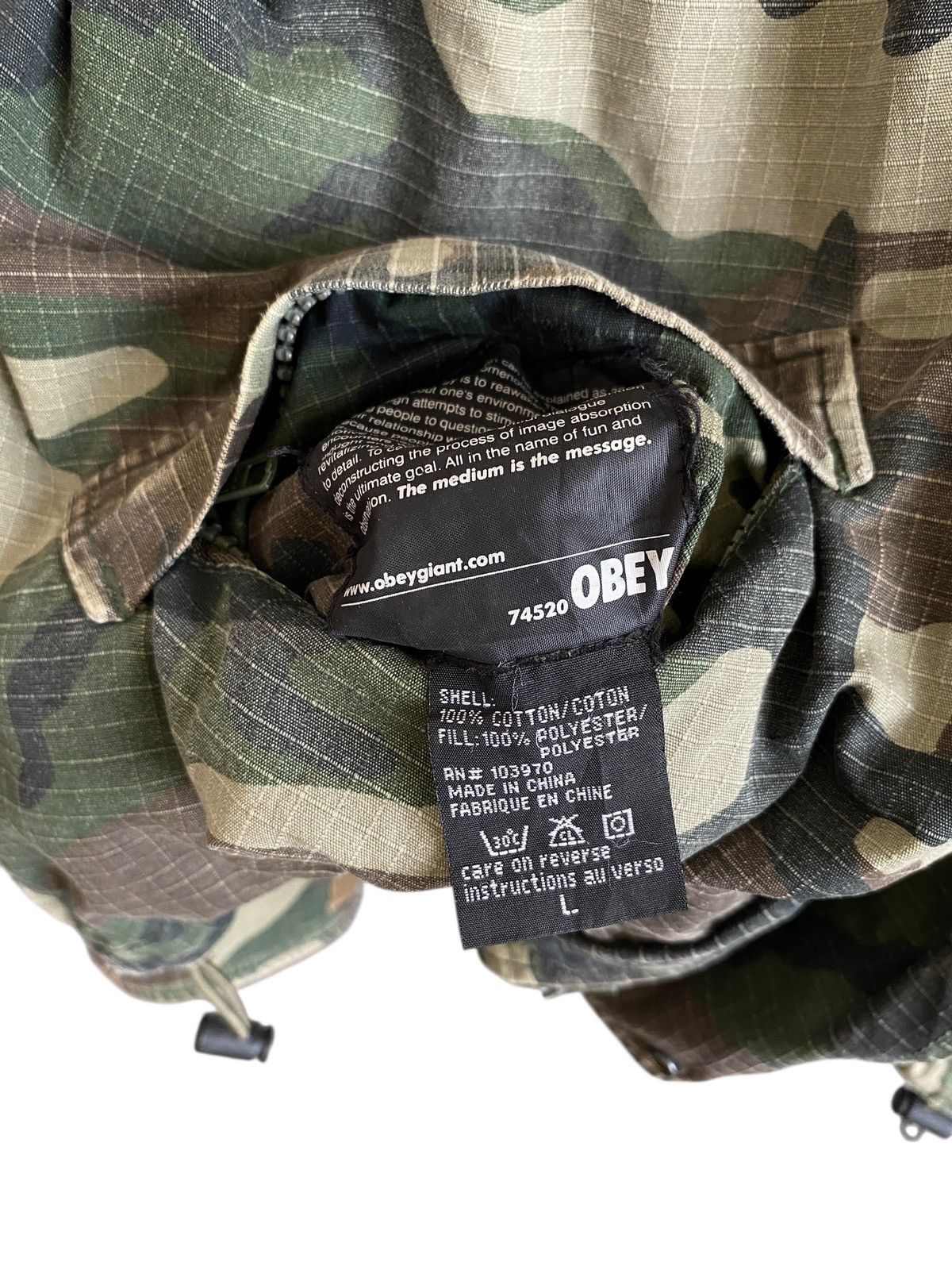 Obey Very Rare Vintage Obey Military Reversible Jacket 2000s Size US L / EU 52-54 / 3 - 15 Thumbnail