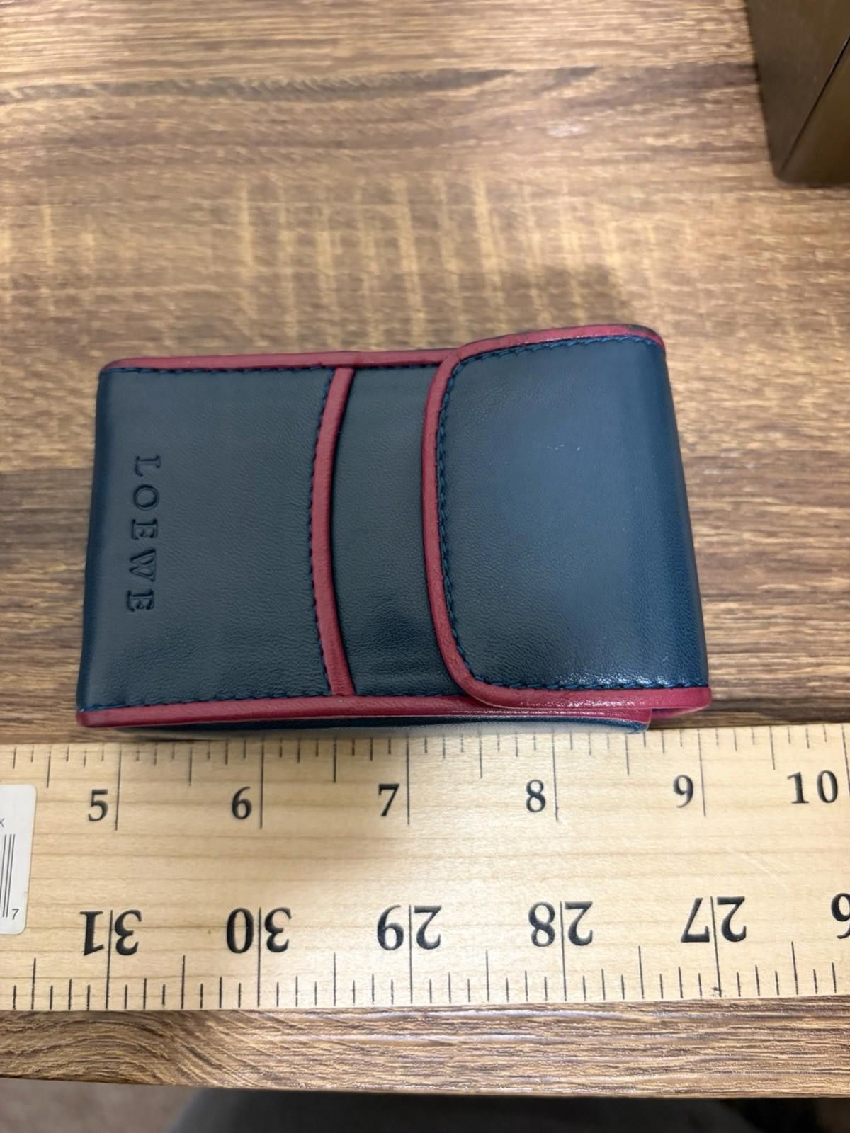 Loewe Loewe Soft Napa Calf Leather Gray(?) Red Boxy Cigarette Case Size ONE SIZE - 4 Thumbnail