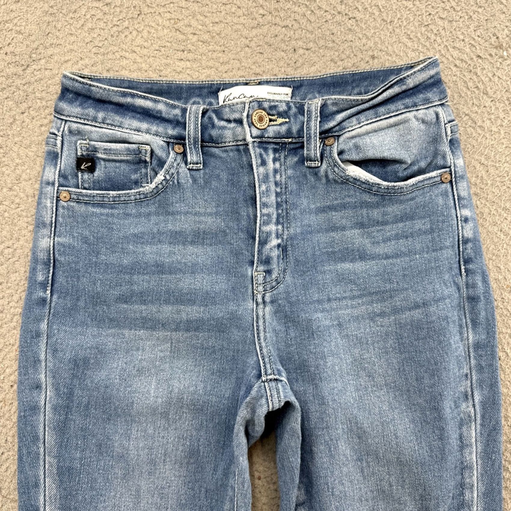 Vintage VINTAGE KanCan Jeans Distressed Women's 26 Denim Blue High Rise Ankle Relaxed Regular Tighten Size 26" / US 2 / IT 38 - 3 Thumbnail