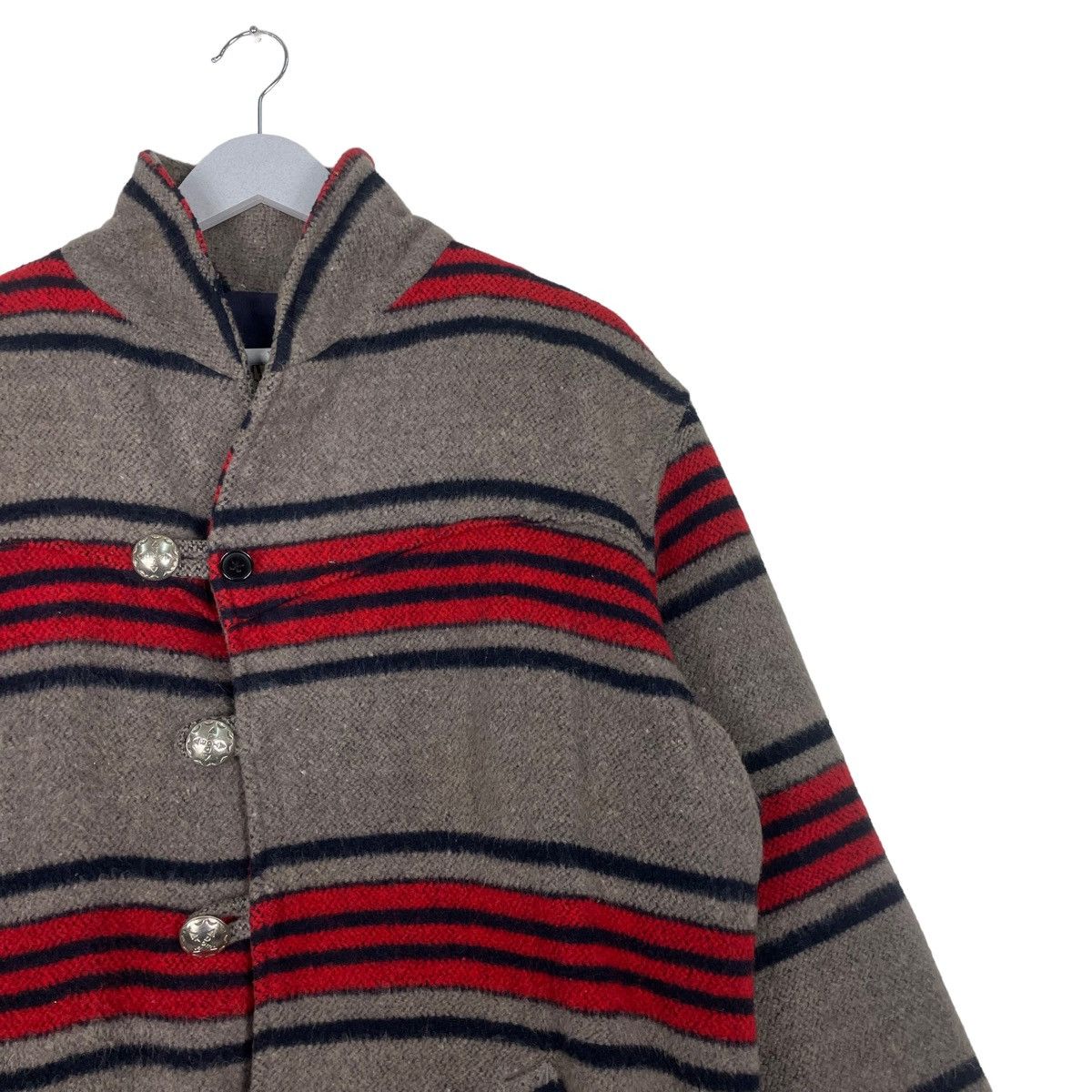 Designer × Japanese Brand × Vintage 💥DEPT STRIPED BUTTON WOOL JACKET Size US M / EU 48-50 / 2 - 5 Thumbnail