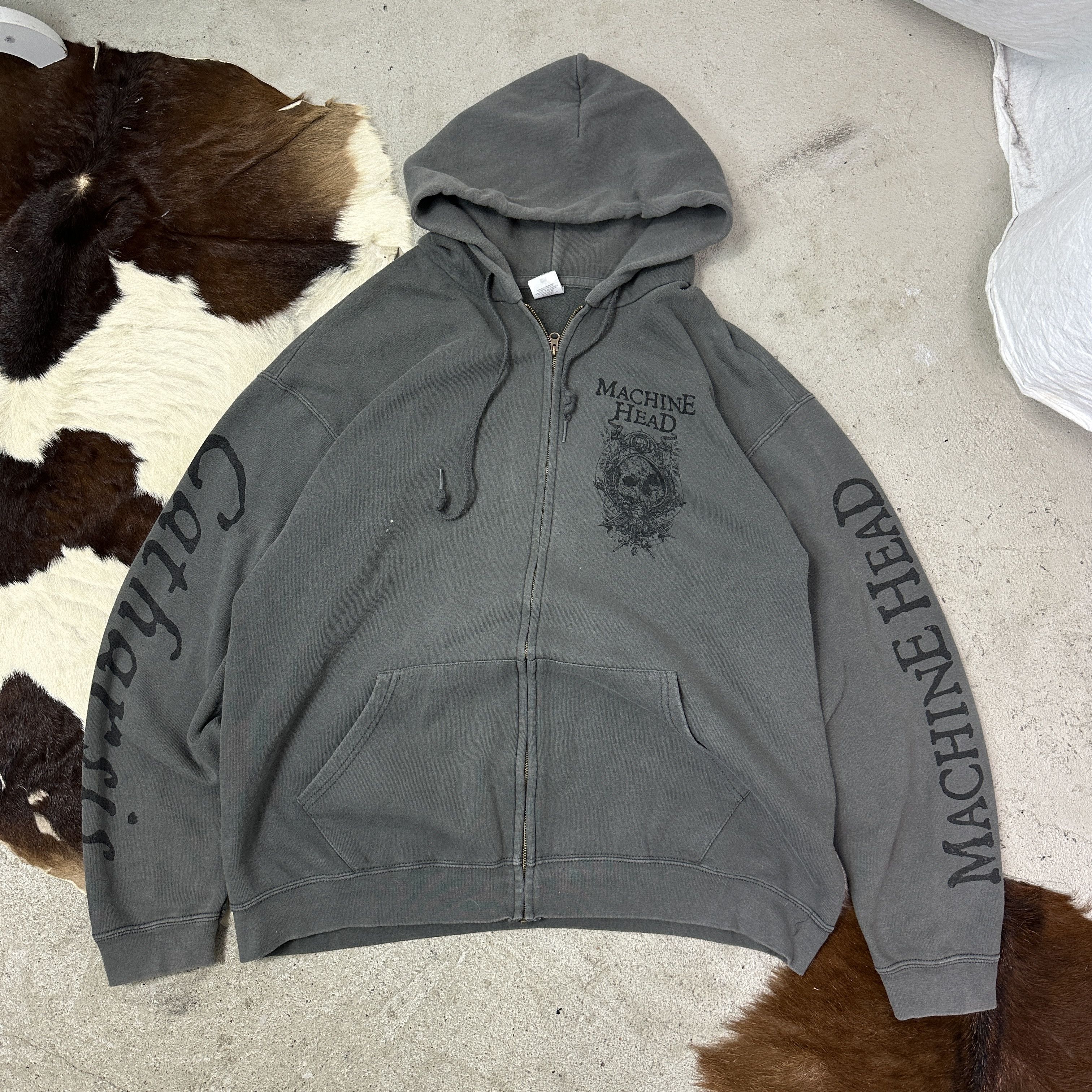 Vintage Vintage Sporty Streetwear Machine Head Zip Hoodie Y2K Size US XL / EU 56 / 4 - 4 Thumbnail