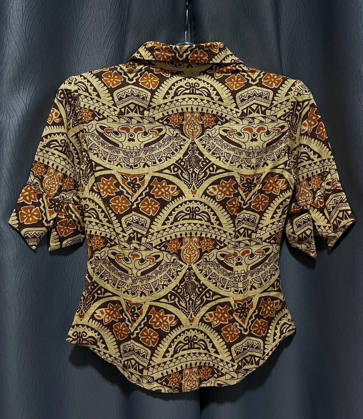 Japanese Brand × Vintage Vintage full print abstract paisley pattern cotton blouse Size M / US 6-8 / IT 42-44 - 2 Thumbnail