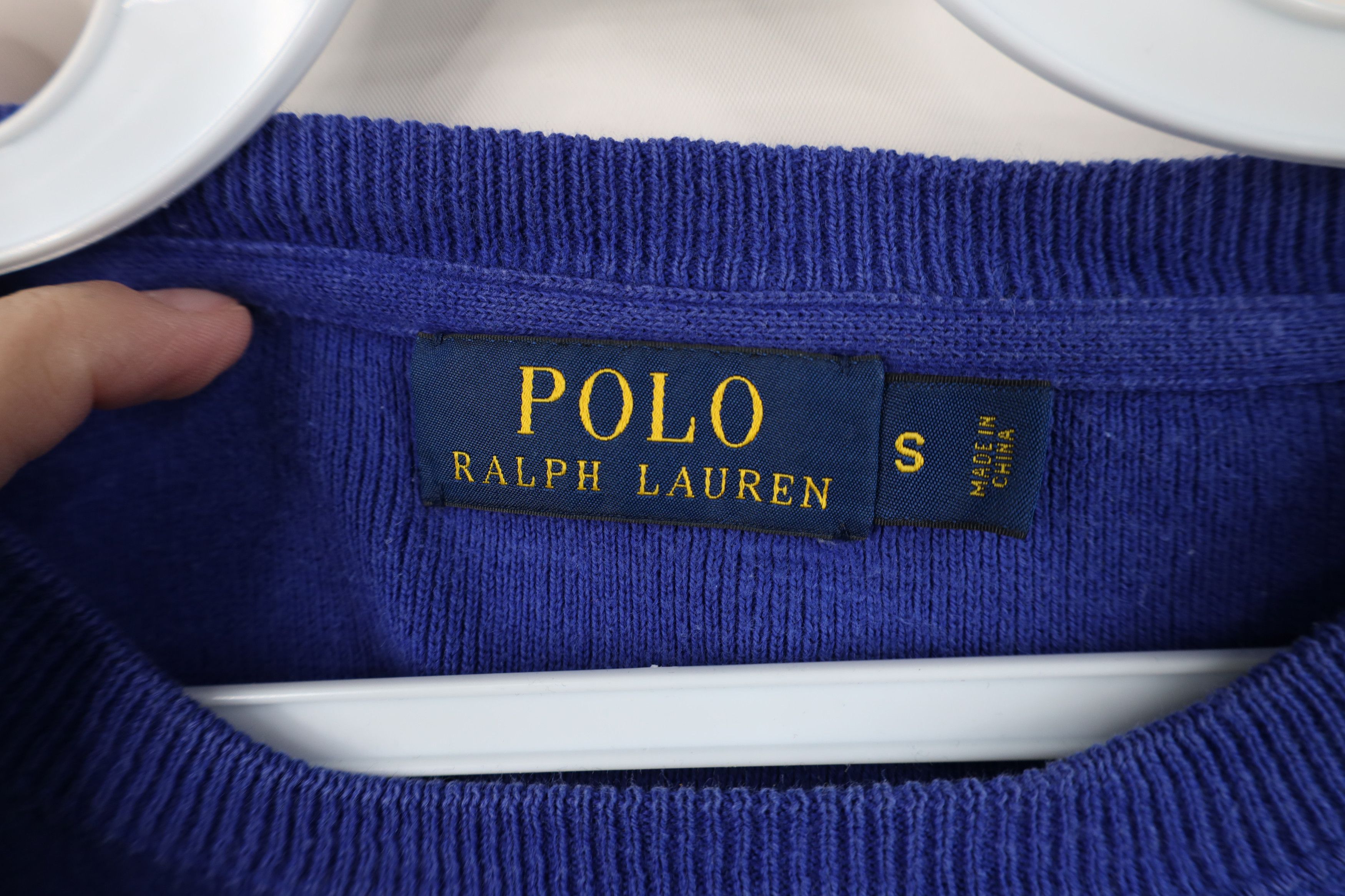 Vintage Y2K Ralph Lauren Cotton Ribbed Knit Crewneck Sweater