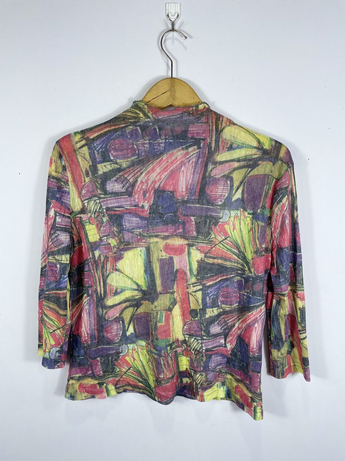 If Six Was Nine × Japanese Brand × Vintage Mire-ru Pattern Fishnet Long Sleeve JPG Style Size US M / EU 48-50 / 2 - 2 Thumbnail
