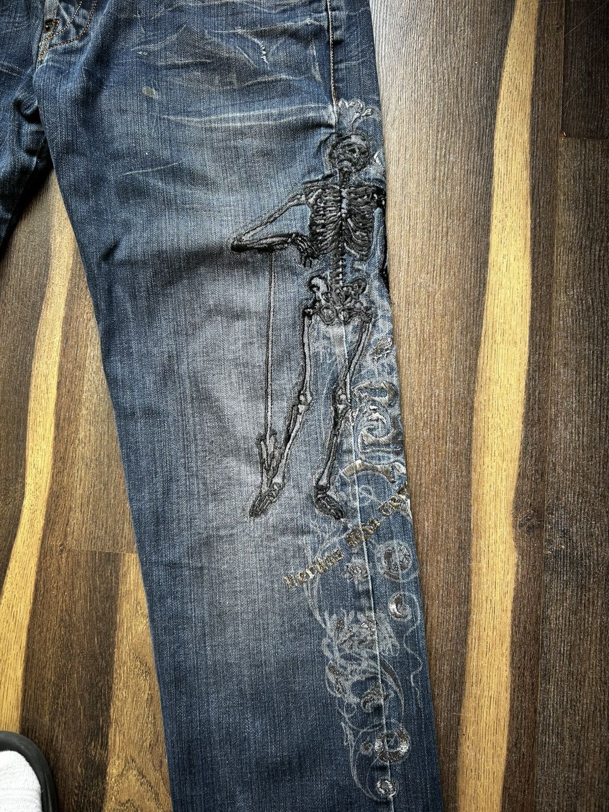 Bray Steve Alan Vintage Bray Steve Alan skeleton embroidered logo jeans Size US L / EU 52-54 / 3 - 3 Thumbnail