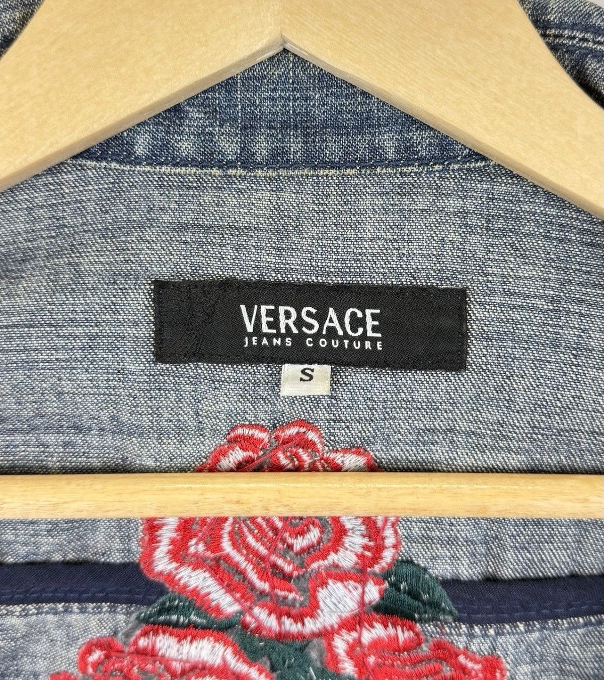 Versace Versace Jeans Couture Denim Jacket Blue Jeans Top Flowers Size S / US 4 / IT 40 - 9 Thumbnail