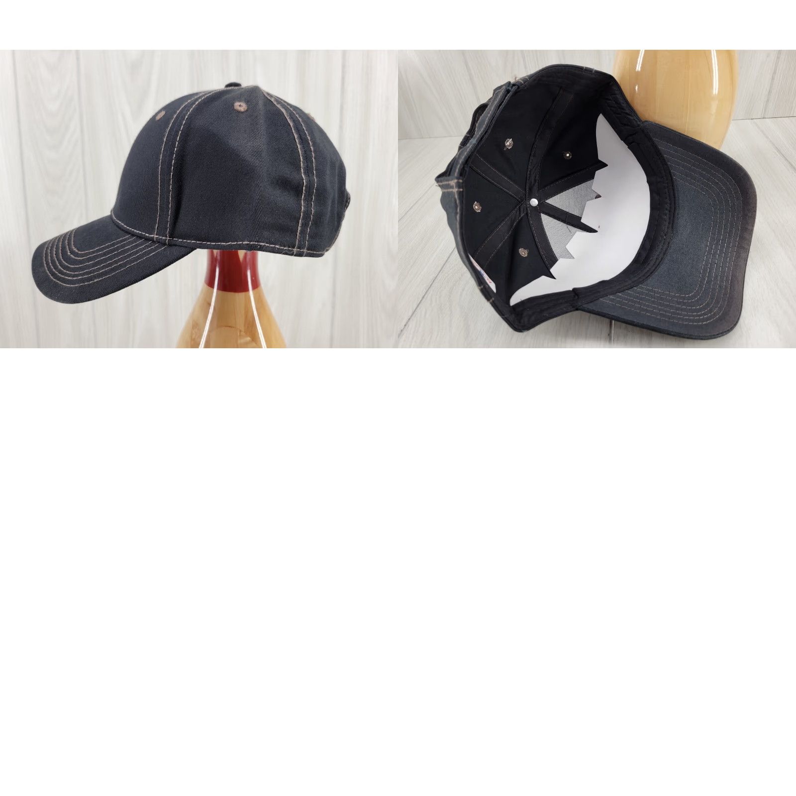 Vintage Professional's Choice NWT Blank Black Hat Trucker Hat Adjustable Unisex Adults Black USA - Cotton Twill Cap Size ONE SIZE - 8 Thumbnail