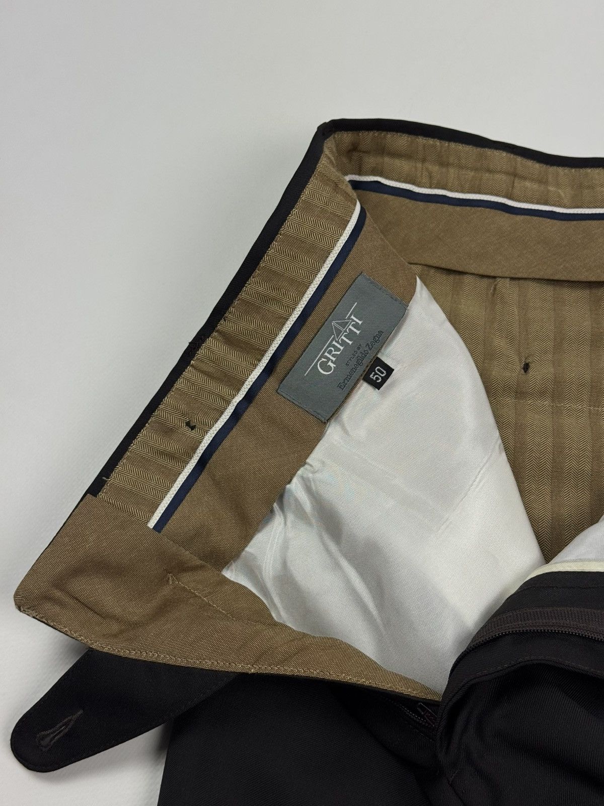 Ermenegildo Zegna Gritti by Ermenegildo Zegna Wool Classic Trousers Pants Size US 34 / EU 50 - 10 Thumbnail