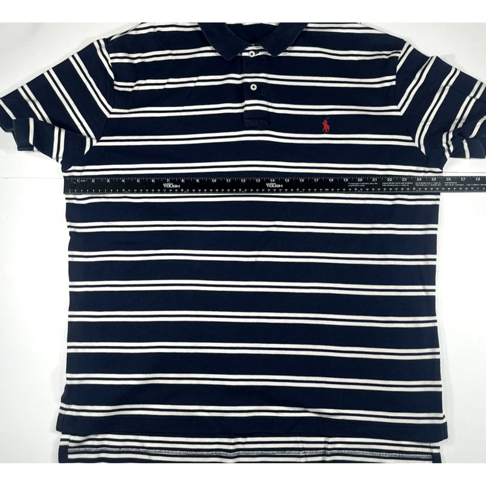 Ralph Lauren Polo by Ralph Lauren Polo Shirt Size XL Blue White Stripes Short Sleeve Men's Size US XL / EU 56 / 4 - 3 Thumbnail
