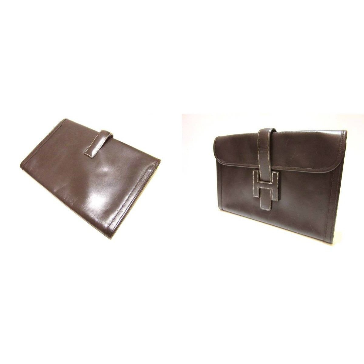 Hermes 90's vintage HERMES jige, document case, brown portfolio bag Size ONE SIZE - 2 Thumbnail