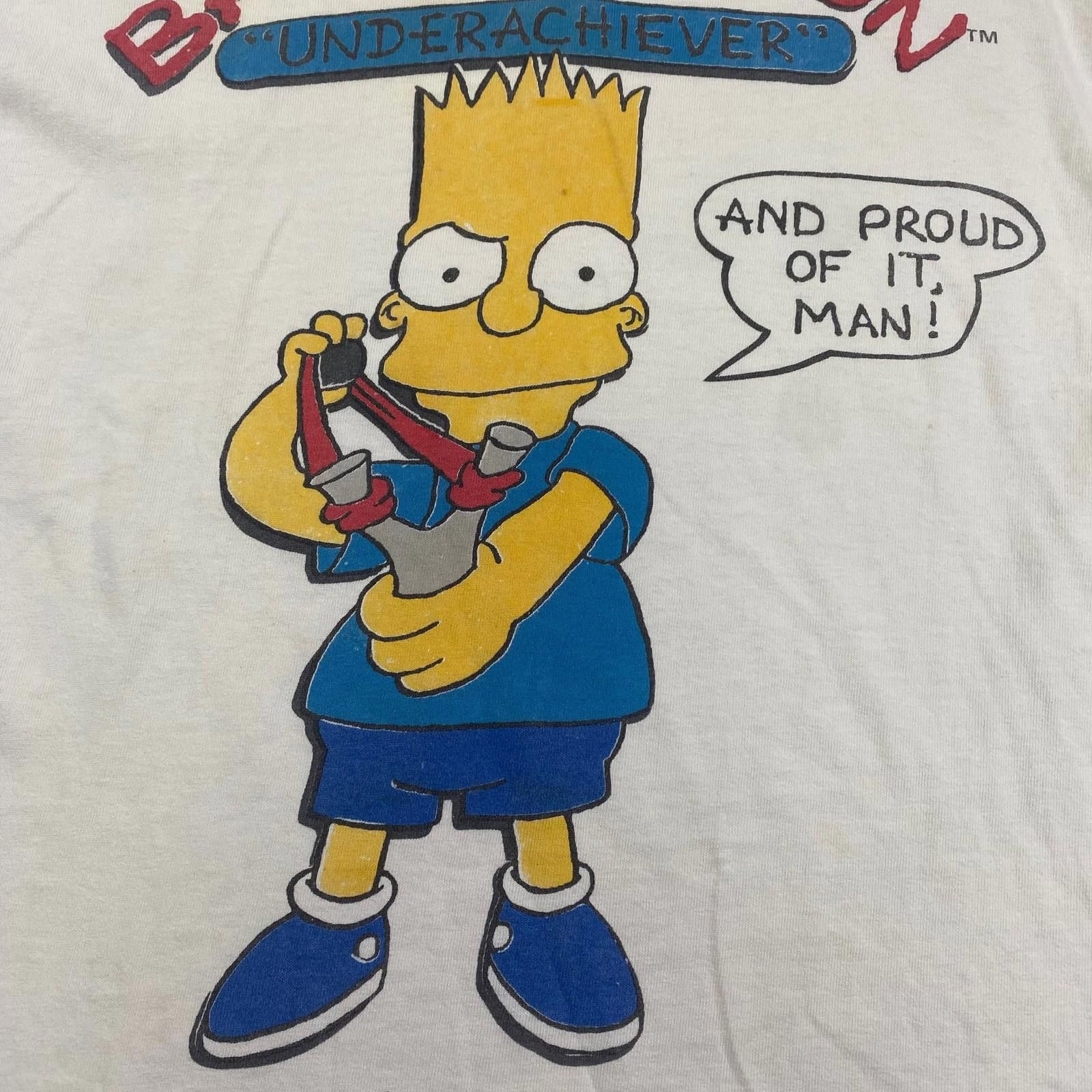 Fruit Of The Loom Vintage 1989 Bart Simpson Underachiever The Simpsons T-Shirt Size ONE SIZE - 2 Thumbnail
