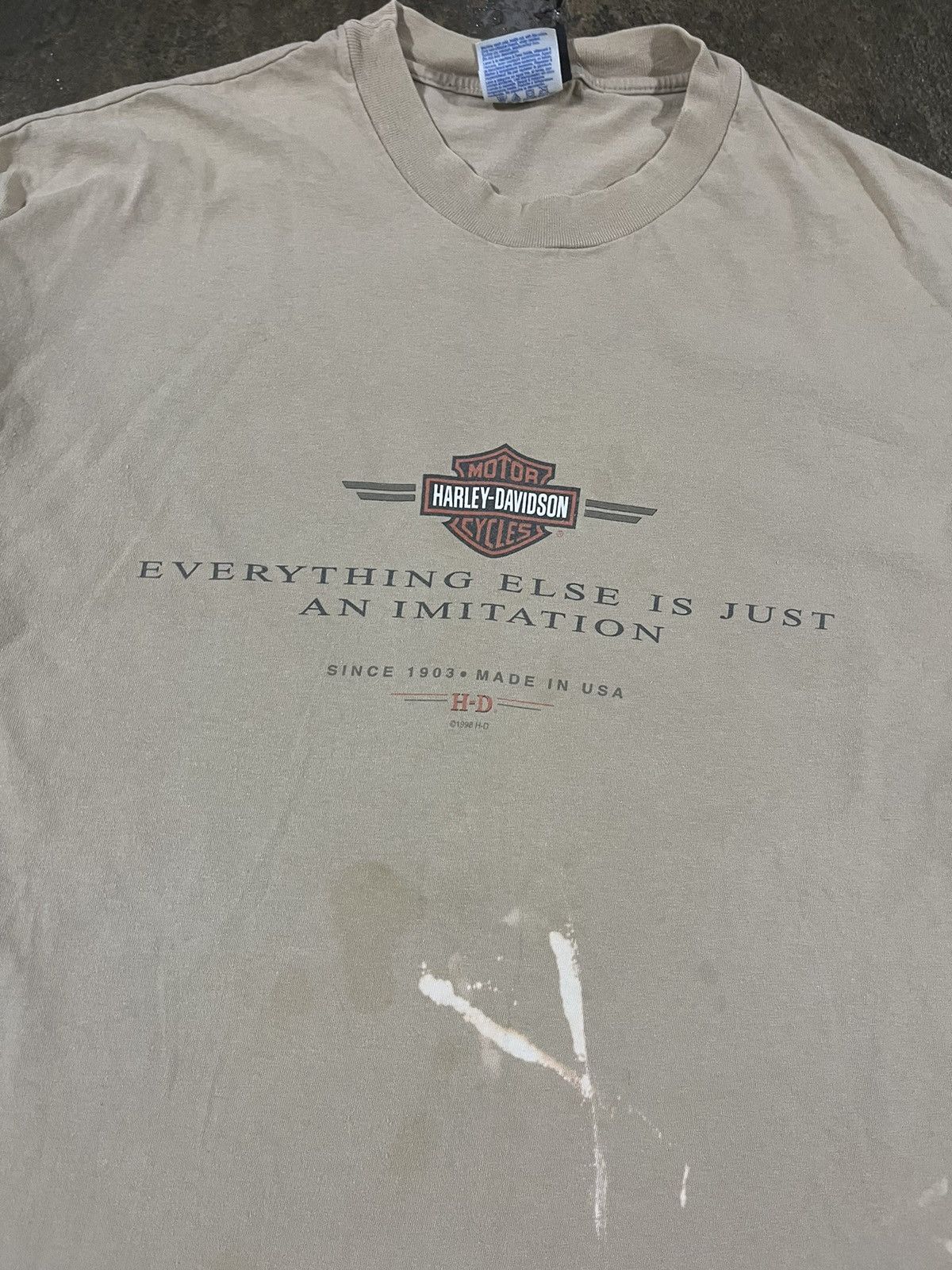 Harley Davidson × Vintage Crazy Vintage Y2K Harley Davidson Logo Biker Tee Shirt Size US XL / EU 56 / 4 - 5 Thumbnail