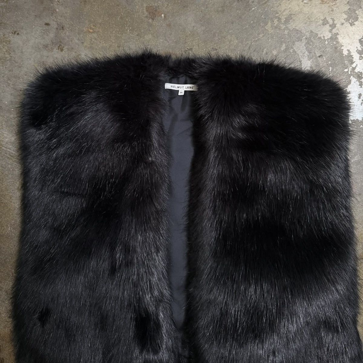 Helmut Lang HELMUT LANG BLACK FAUX FUR VEST - OS Size ONE SIZE - 2 Thumbnail