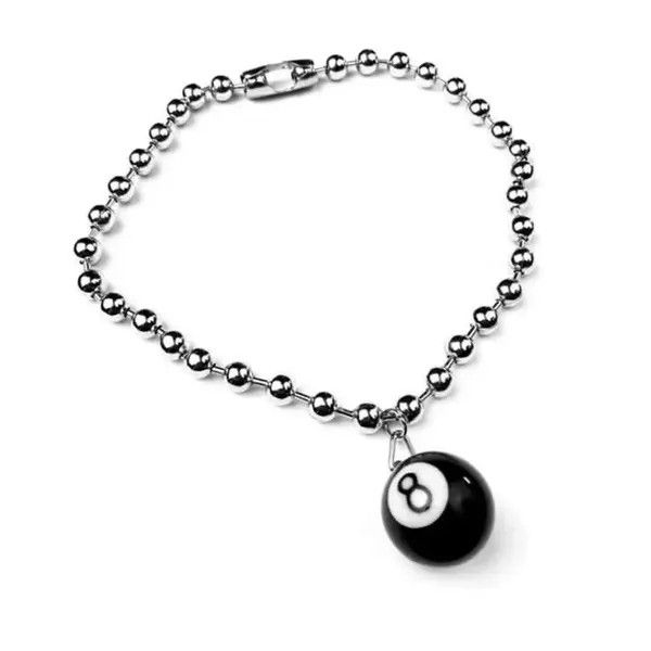 Japanese Brand Hirayama x Juri black 8 billiard pendant Necklace Size ONE SIZE - 4 Thumbnail