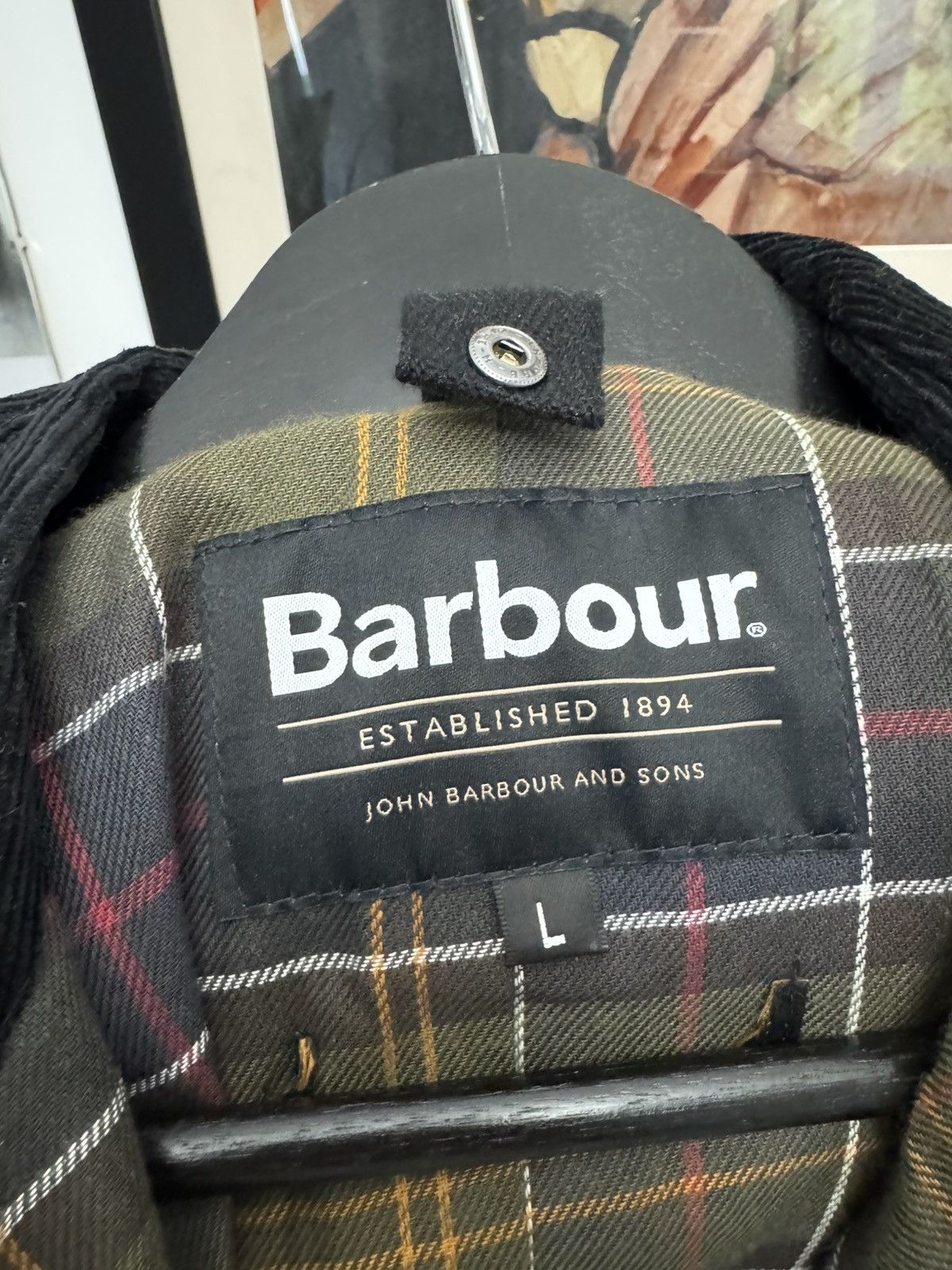 Barbour Barbour Black Waxed Jacket Casual Vintage Wax Corduroy Hype Size US L / EU 52-54 / 3 - 4 Thumbnail