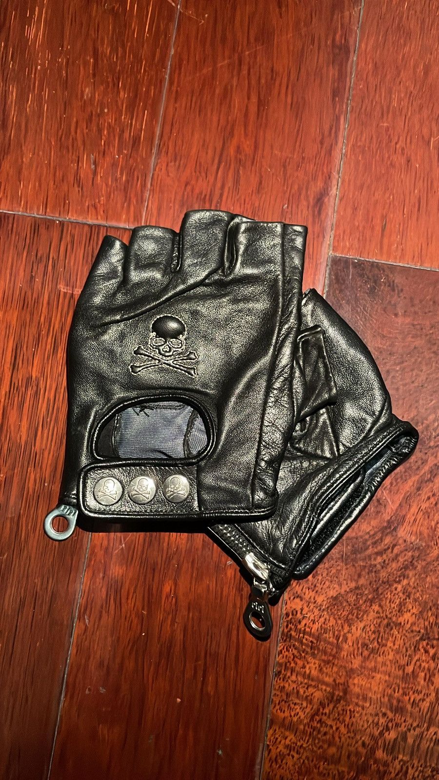 Mastermind Japan Mastermind Japan Studded Leather Gloves Fingerless OG Size ONE SIZE - 4 Thumbnail