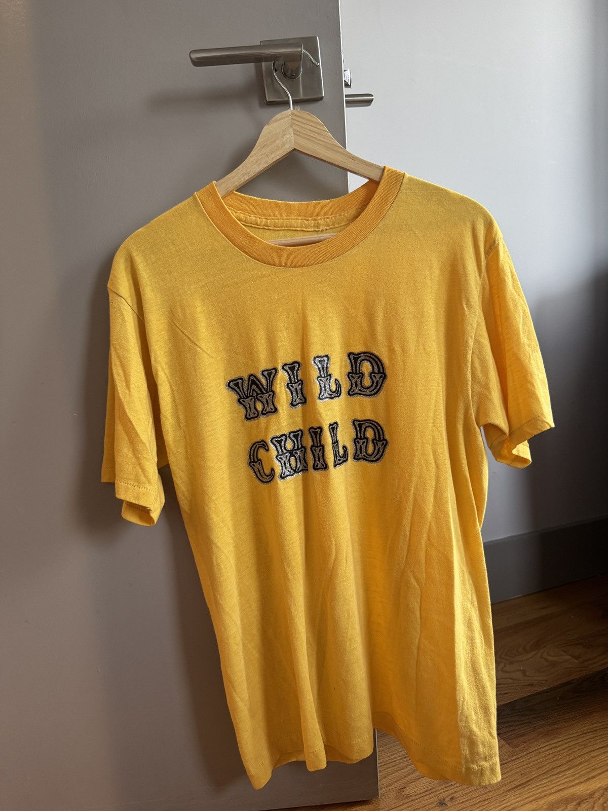 Vintage Vintage Bejeweled “Wild Child” Western Vintage Tee Yellow Size US S / EU 44-46 / 1 - 1 Thumbnail