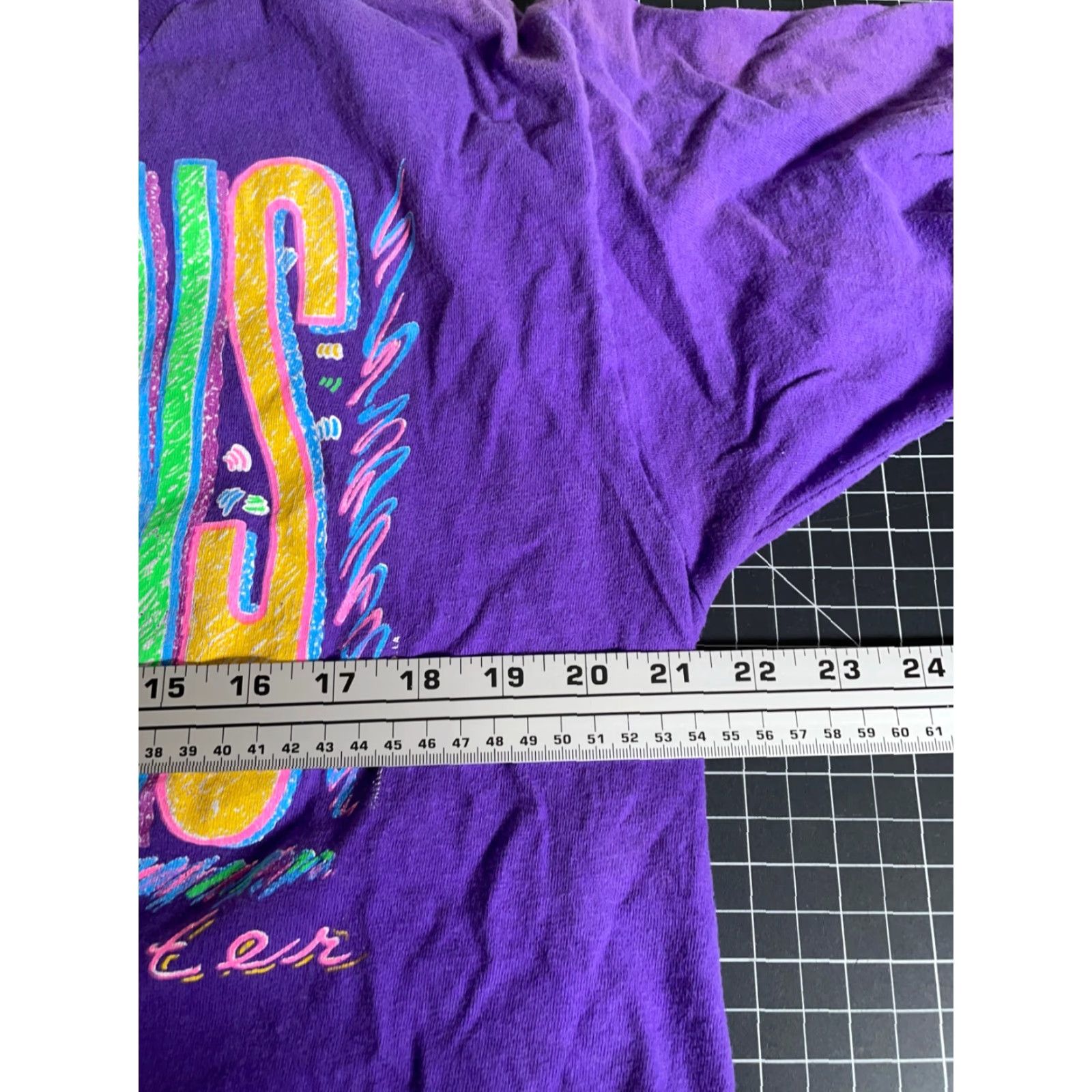 Hanes VINTAGE Hanes Beefy New Orleans T-Shirt Adult Large Purple Graphic Print Single Stitch 90s Mens Size US L / EU 52-54 / 3 - 5 Thumbnail
