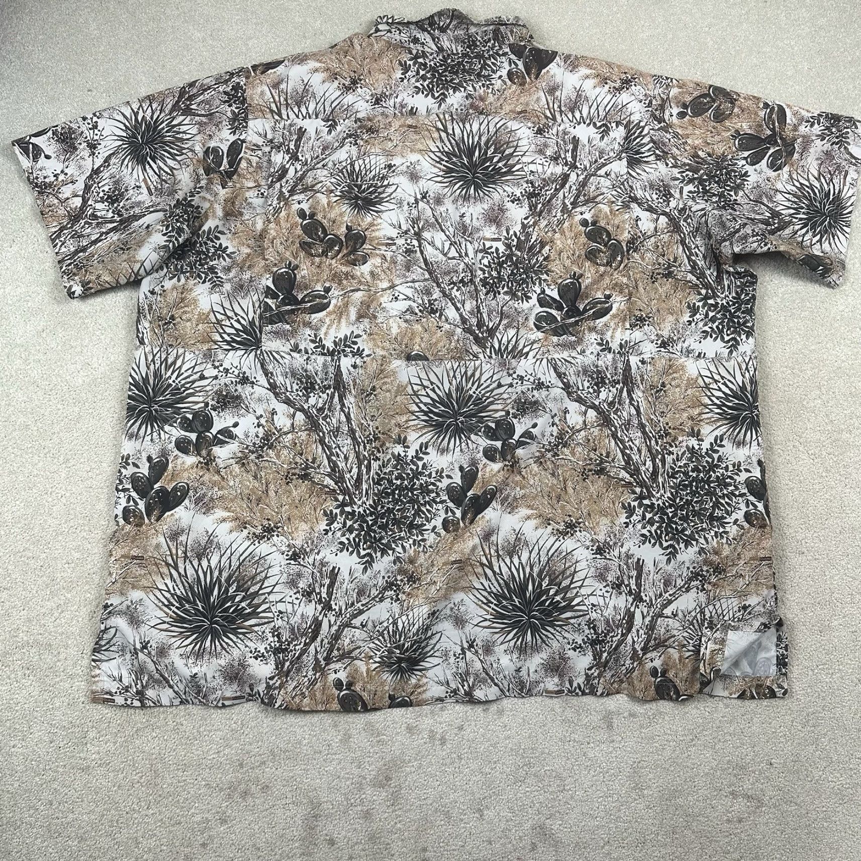 Vintage Game Guard Shirt Mens 4XL Beige Desert Camouflage Camo Button Up Size US XXL / EU 58 / 5 - 3 Thumbnail