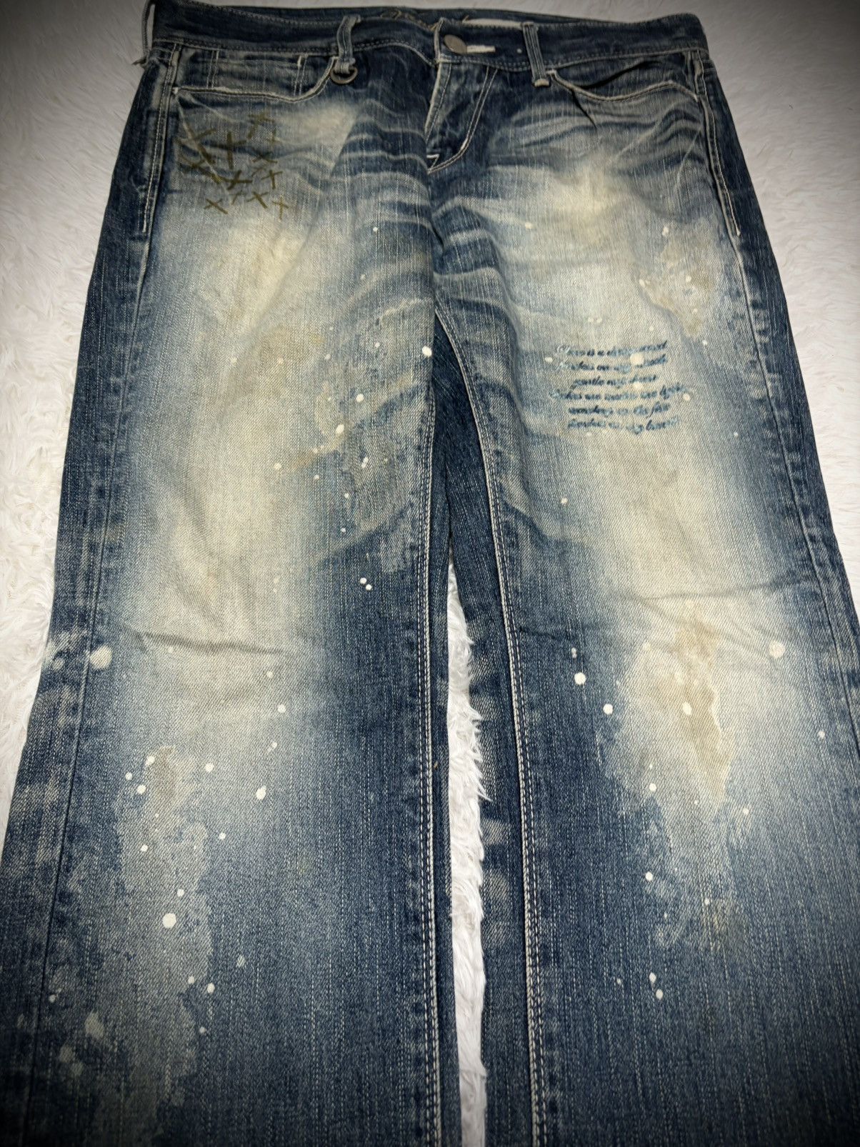 Hysteric Glamour Rare Vanquish poem crazy mudwash vkei jeans Size US 34 / EU 50 - 2 Thumbnail