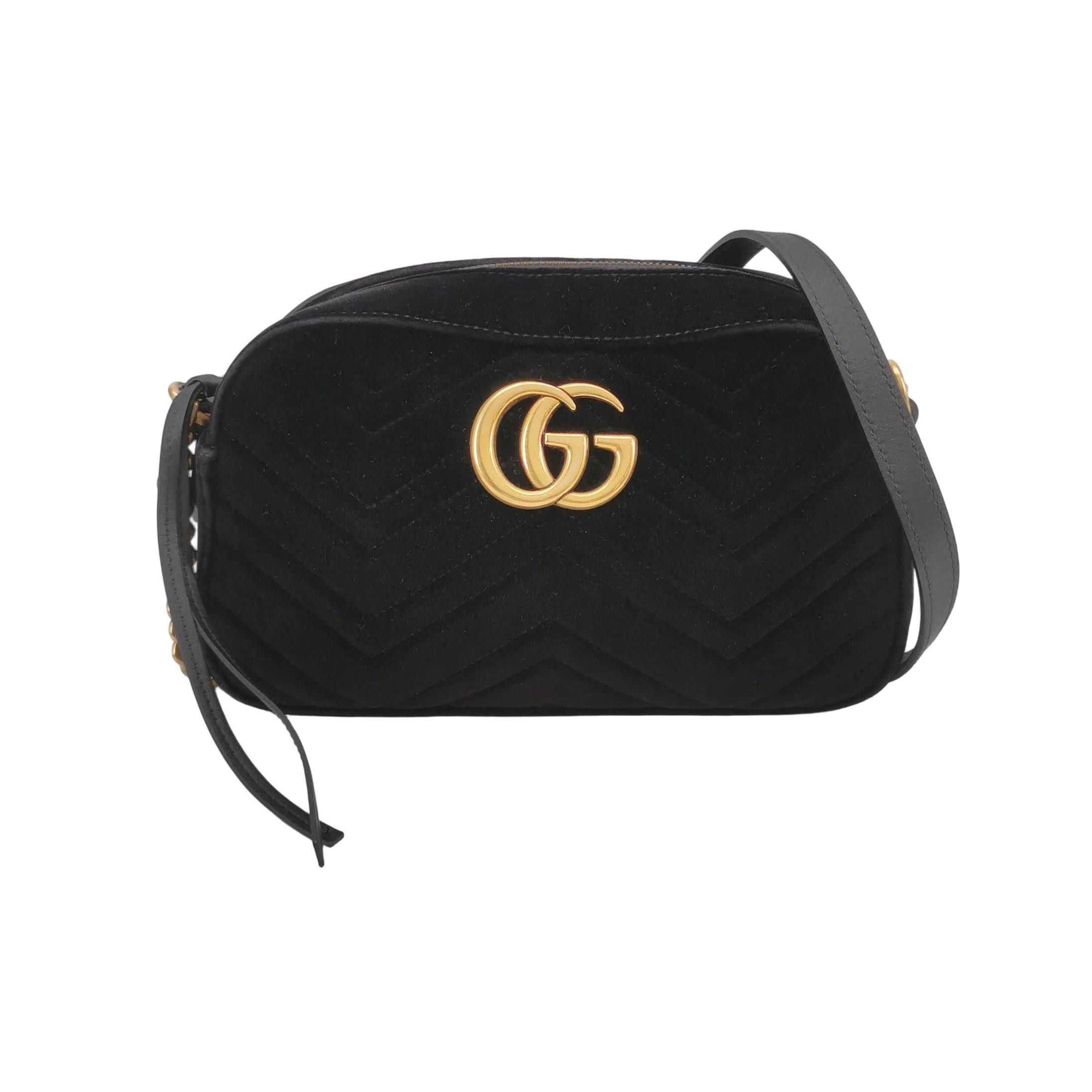 Gucci Gucci GG Marmont Velvet Camera Bag Size OS Size ONE SIZE - 1 Thumbnail