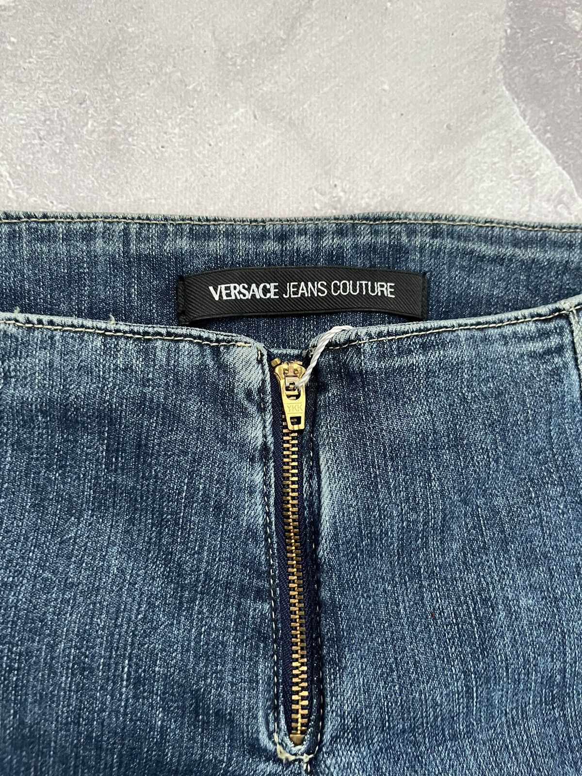Versace Jeans Couture Versace Jeans Couture Big Logo Red Embroidered Denim Pants Size 28" / US 6 / IT 42 - 10 Thumbnail