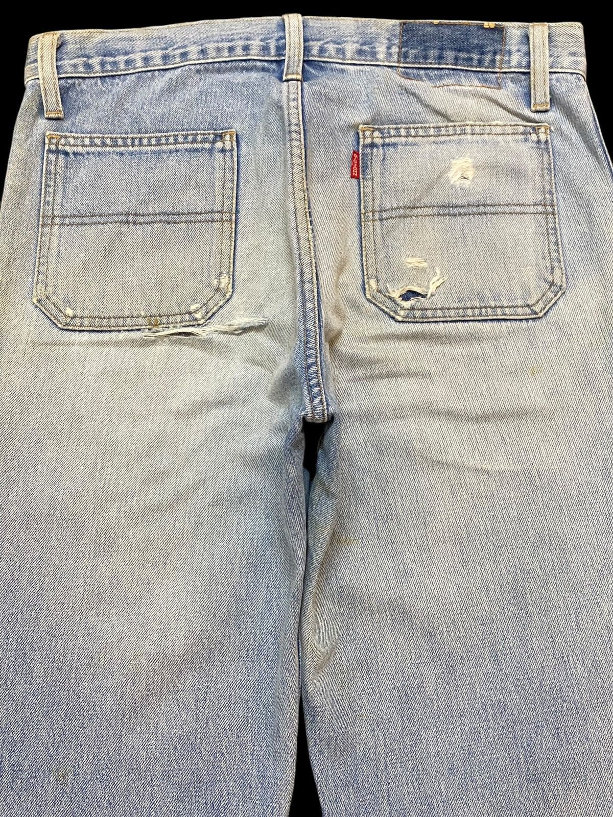 Tornado Mart Vintage Big John 70’s Fade Grunge Distressed Flare Jeans Size US 32 / EU 48 - 4 Thumbnail
