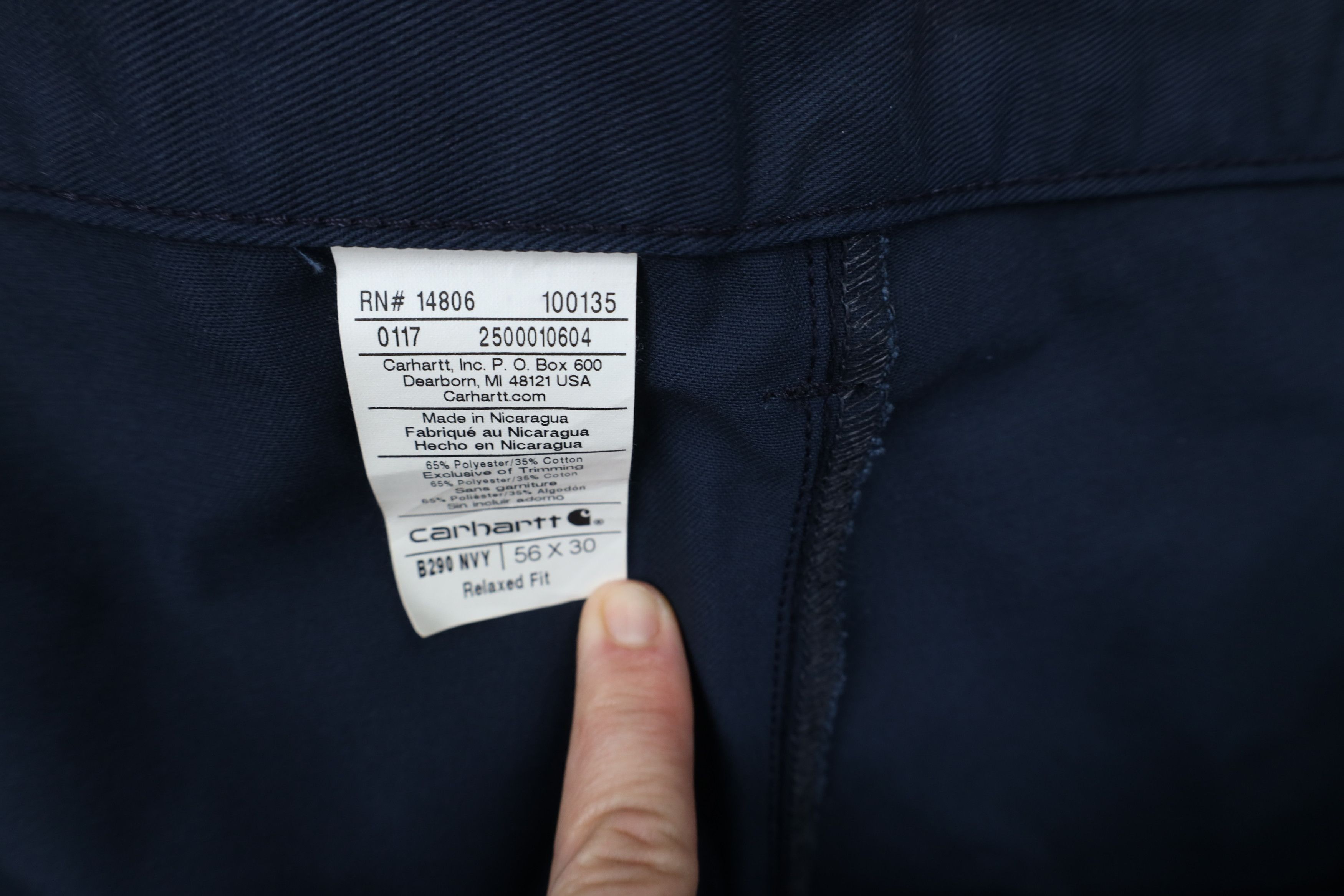 Carhartt Deadstock Vintage Y2K Carhartt Fit Wide Leg Pants Navy Blue Size US 44 / EU 60 - 8 Thumbnail