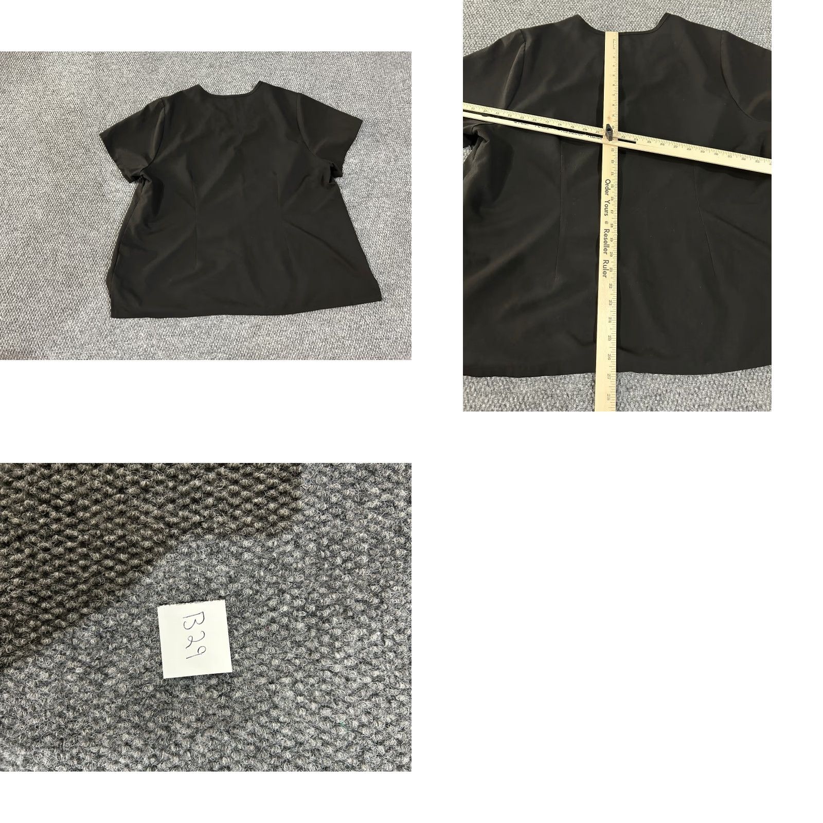 Vintage FIGS scrub top Womens 4XL Black medical healthcare workwear V neck Size XXL / US 16-18 / IT 52-54 - 8 Thumbnail