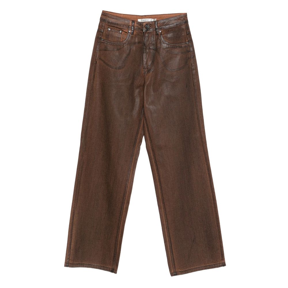 Gestuz Gestuz BROWN Denim - Straight-Leg Jeans Size 27" / US 4 / IT 40 - 1 Thumbnail
