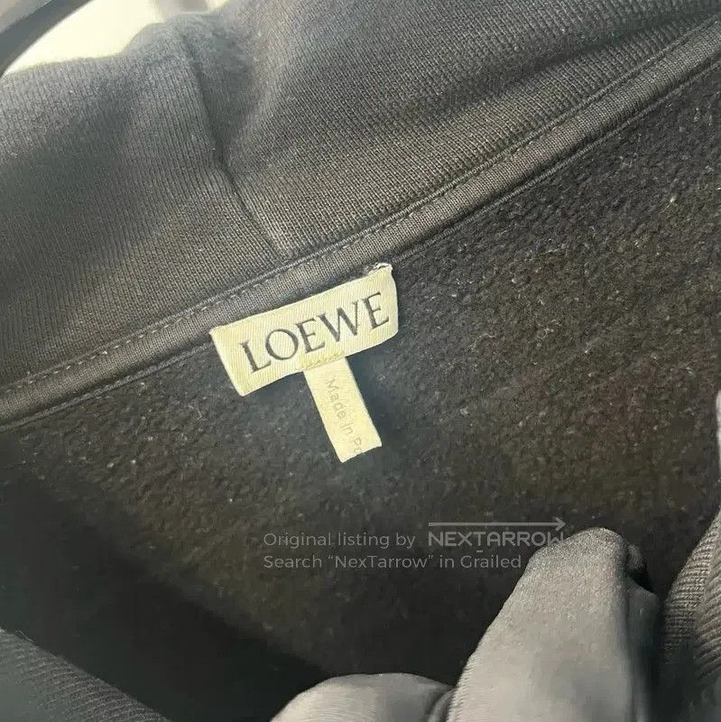 Loewe Loewe Black Cotton Long Sleeve Hoodie . Size L / US 10 / IT 46 - 3 Thumbnail