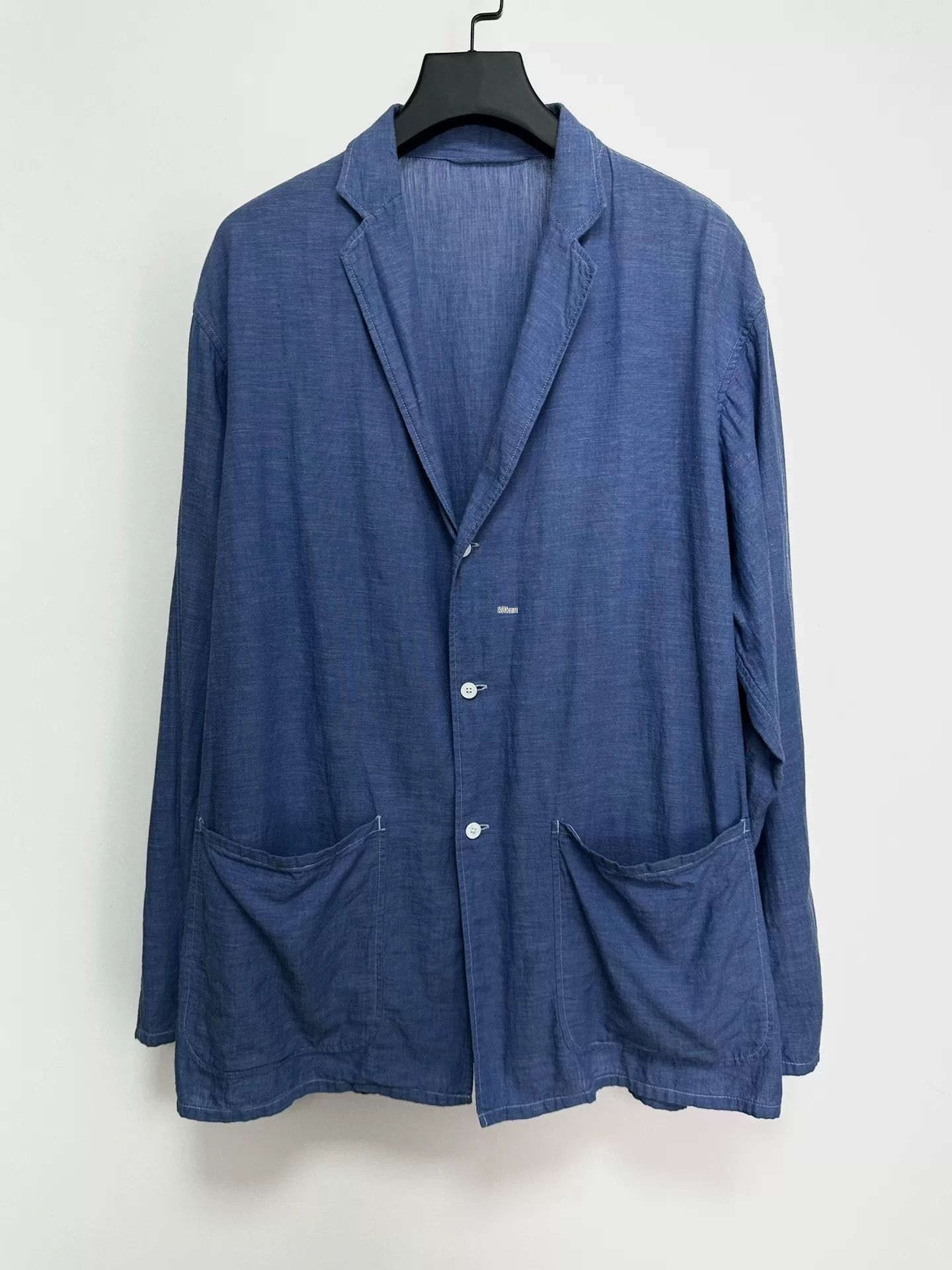 COMOLI Indigo Washed Cotton Coat
