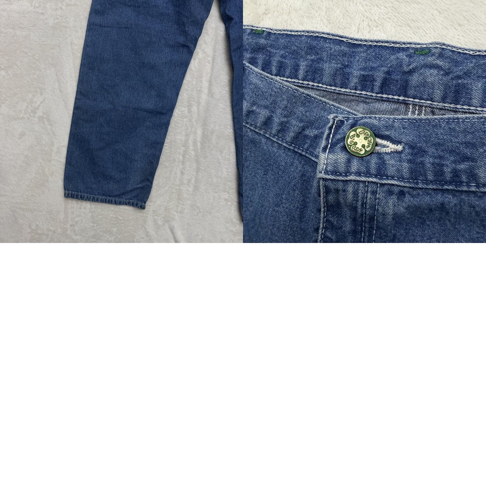 Vintage OshKosh B'gosh Carpenter Jeans Mens 32x30 Blue Denim Relaxed Straight Workwear Jeans Mens Size US 32 / EU 48 - 9 Thumbnail