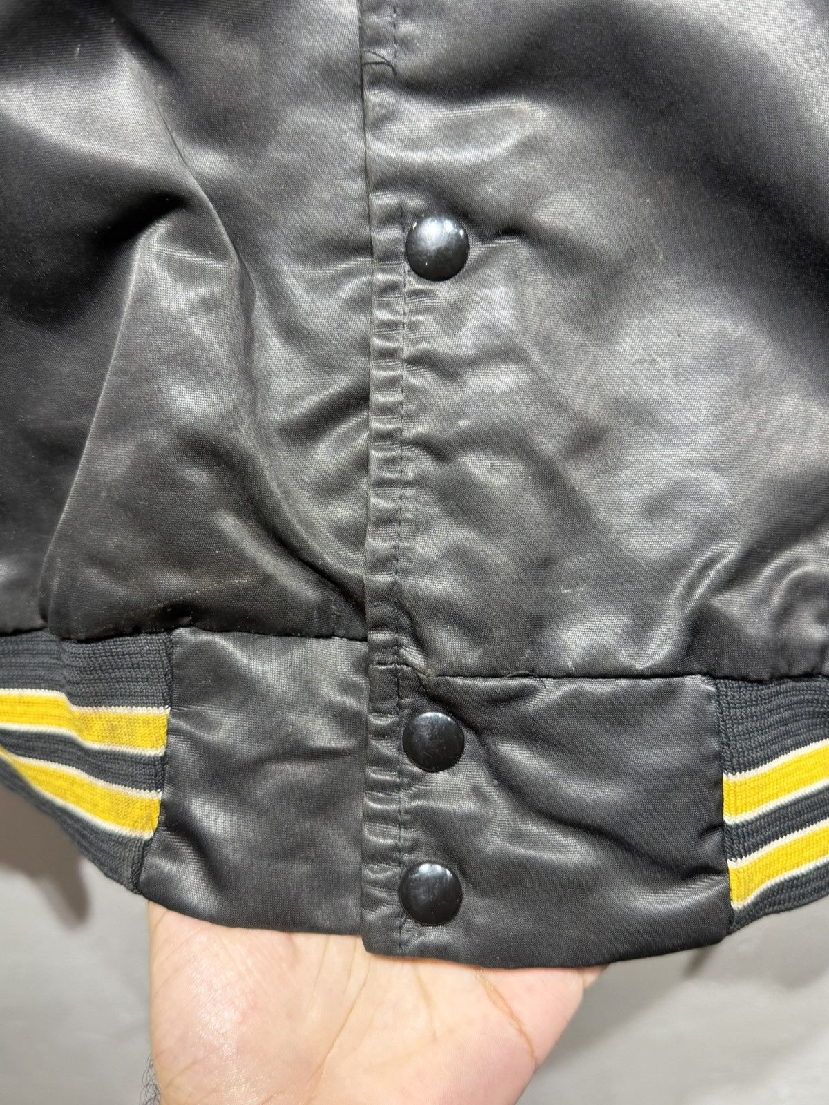 Chalk Line Vintage 90s Pittsburgh Penguins Satin Bomber Jacket Size US L / EU 52-54 / 3 - 17 Thumbnail
