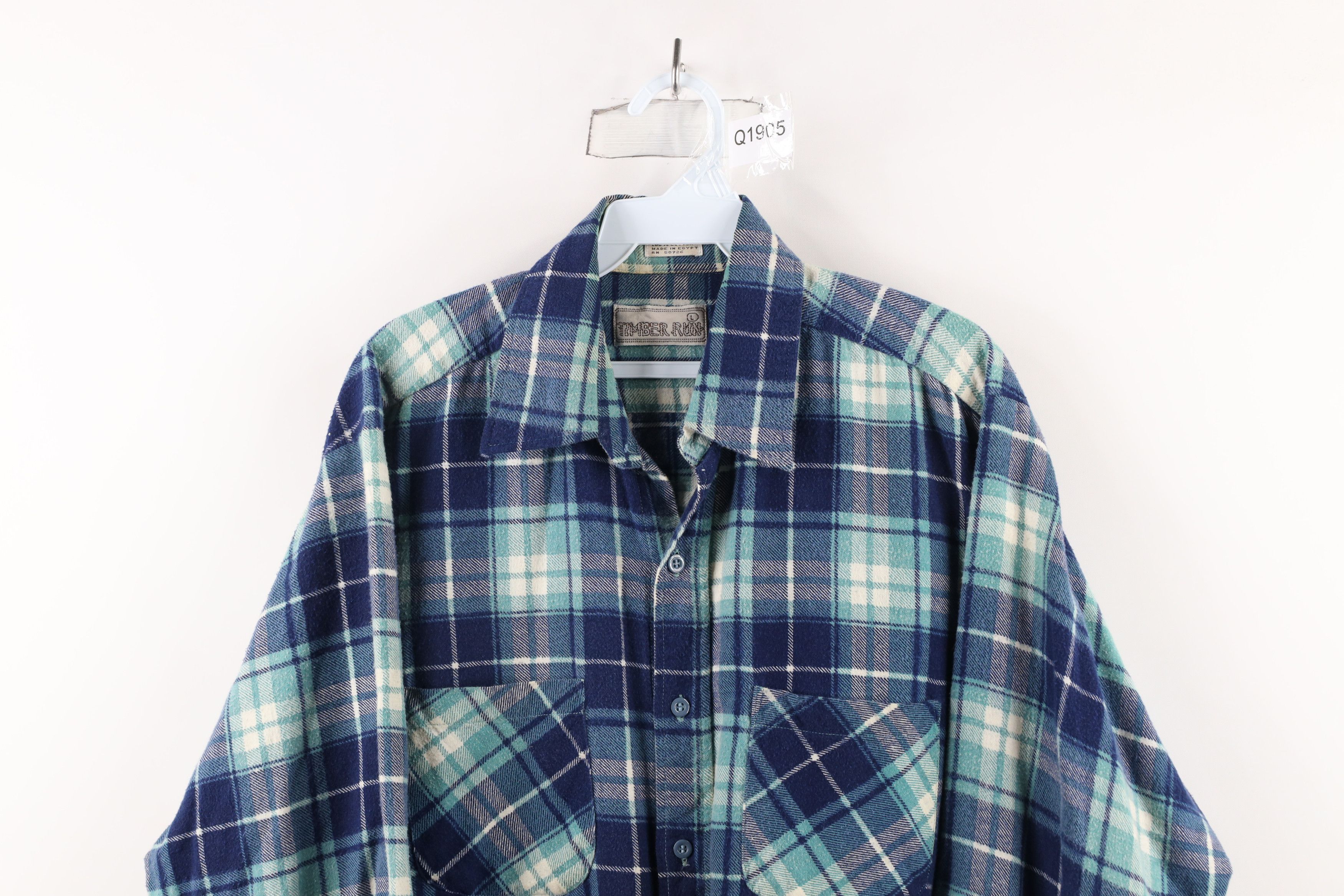 Vintage Vintage 70s Streetwear Flannel Collared Button Shirt Plaid Size US L / EU 52-54 / 3 - 2 Thumbnail