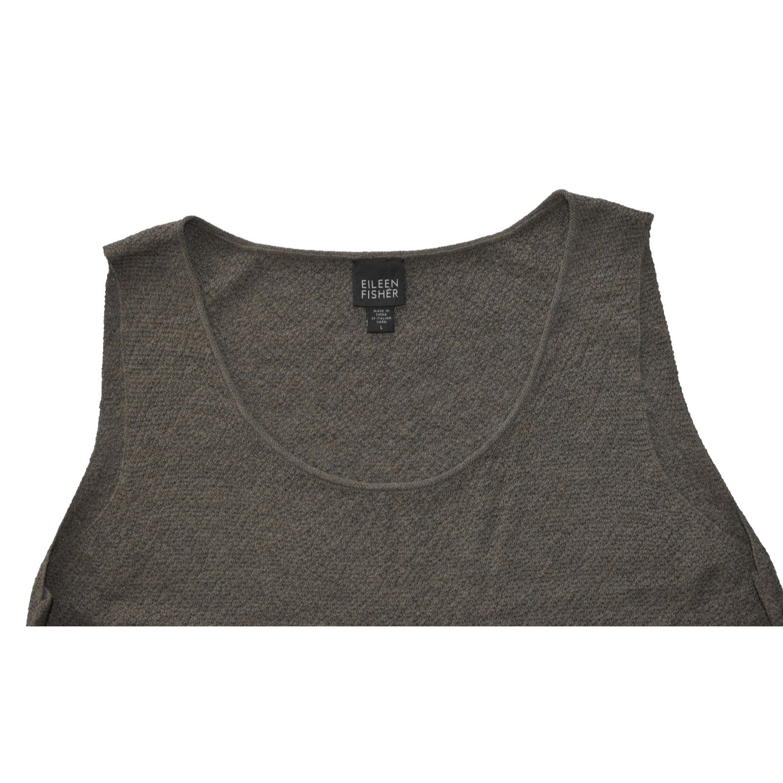 Eileen Fisher EILEEN FISHER Brown Wool Knit Scoop Neck Tank Top Size L Size L / US 10 / IT 46 - 5 Thumbnail