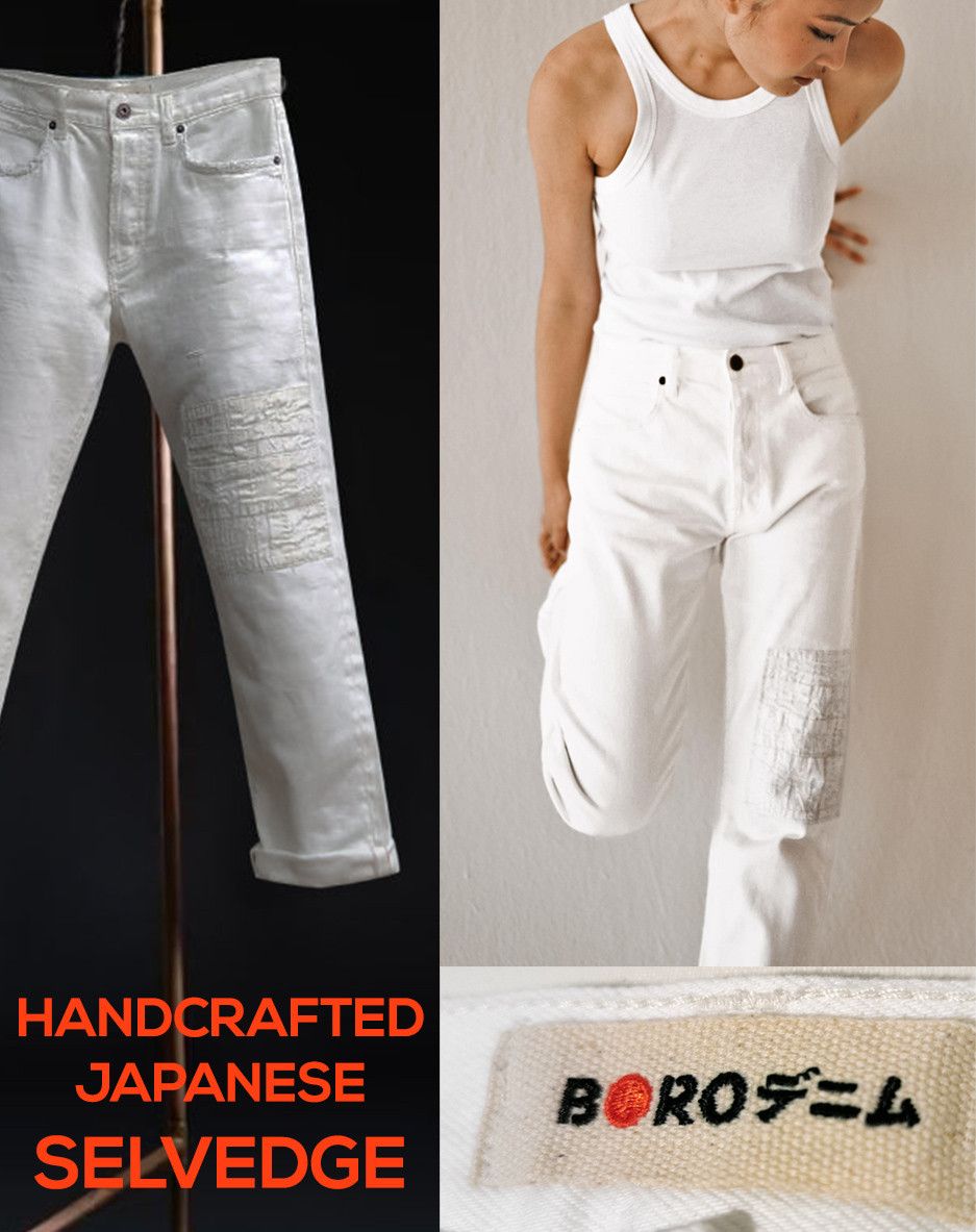 BORO Denim MSRP 340€ Selvedge Boyfriend Jeans Levis 501 Style Japanese Size 33" - 1 Thumbnail