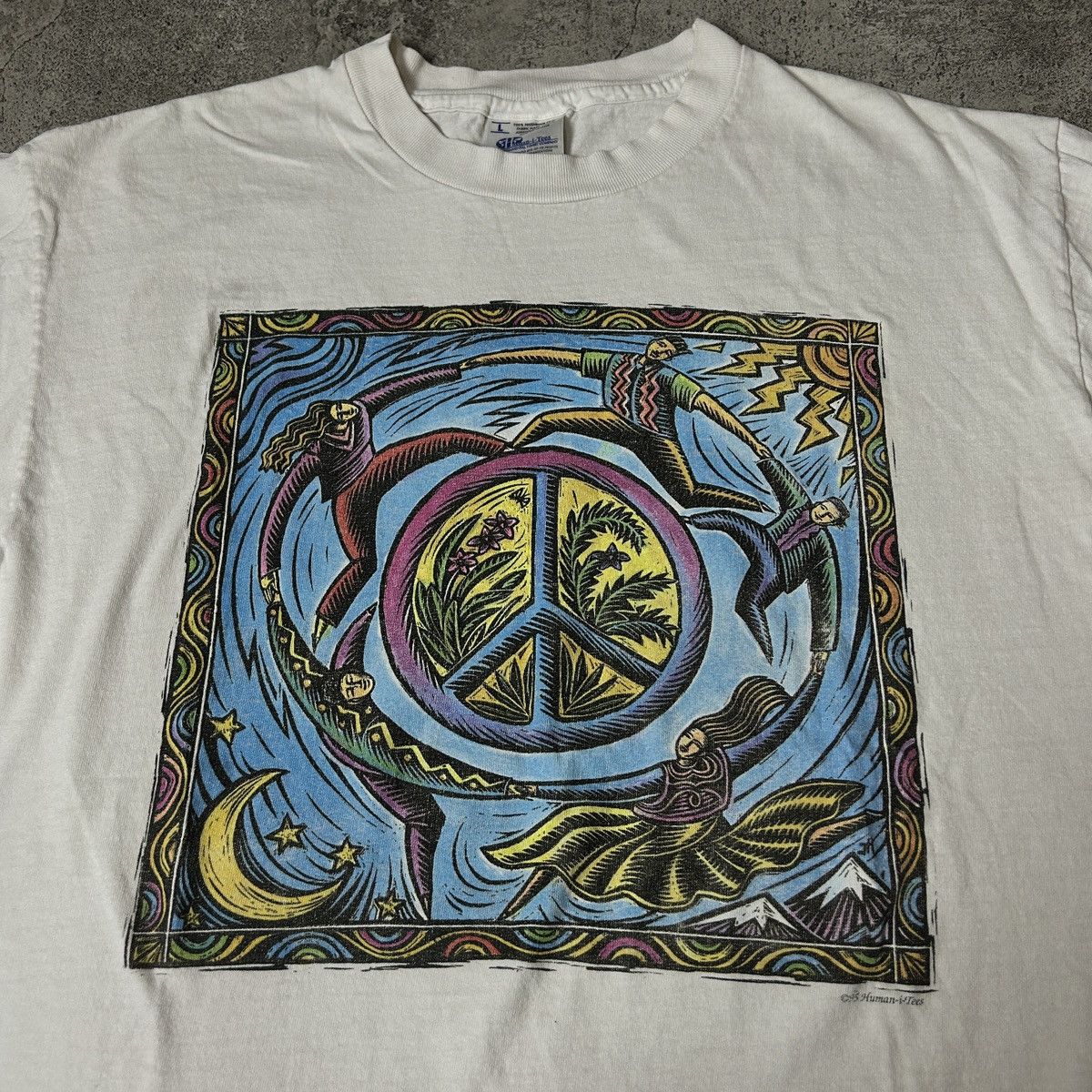 Other Vintage Human i Tees Earth Peace Art Tee Size US L / EU 52-54 / 3 - 1 Thumbnail