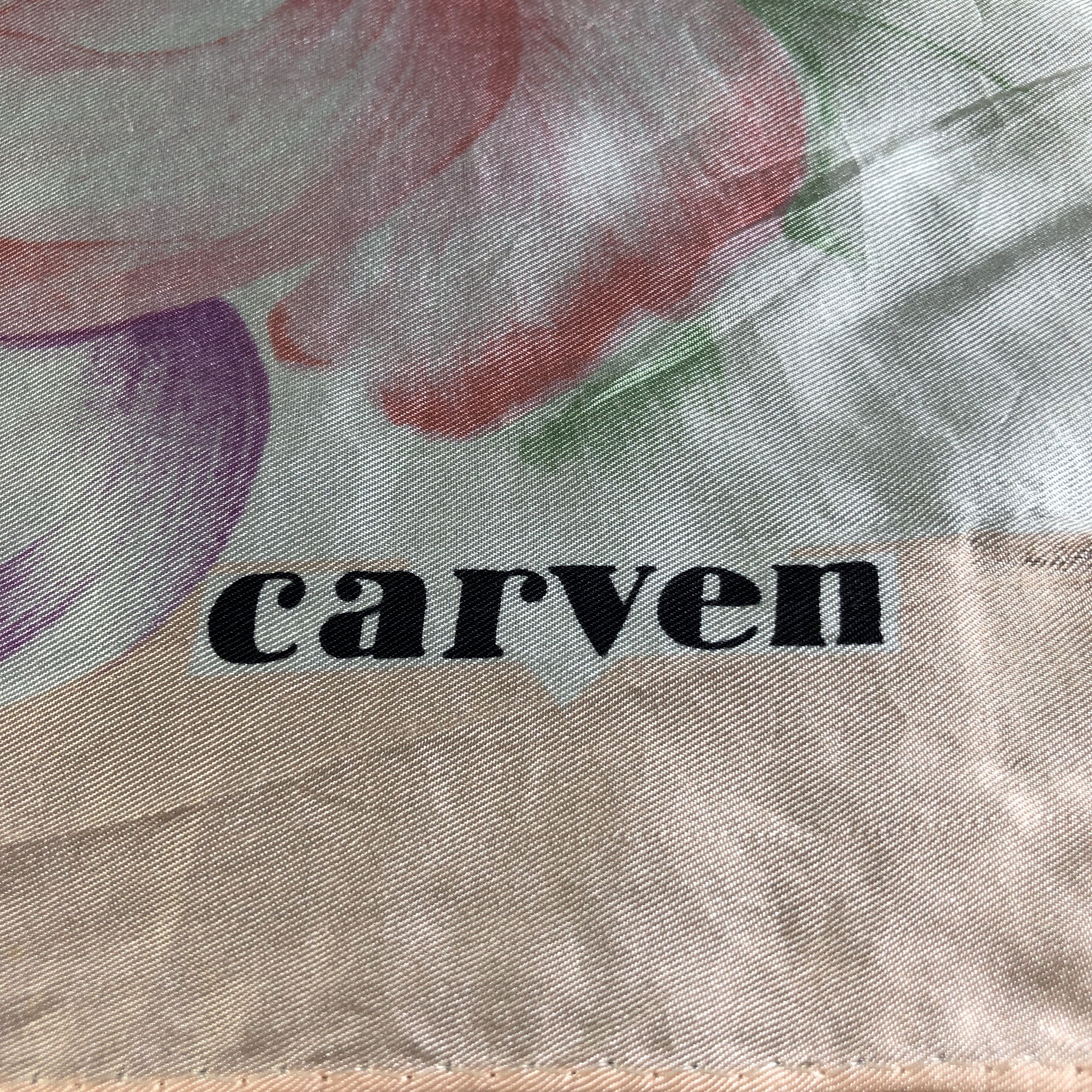 Carven Carven Floral Hand Rolled Silk Scarf M999 Size ONE SIZE - 4 Thumbnail
