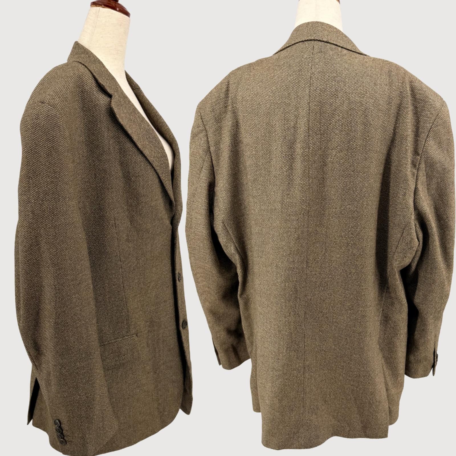 Michael Kors Michael Kors Tweed Sport Coat Lambswool Brown 44R Size 44R - 3 Thumbnail